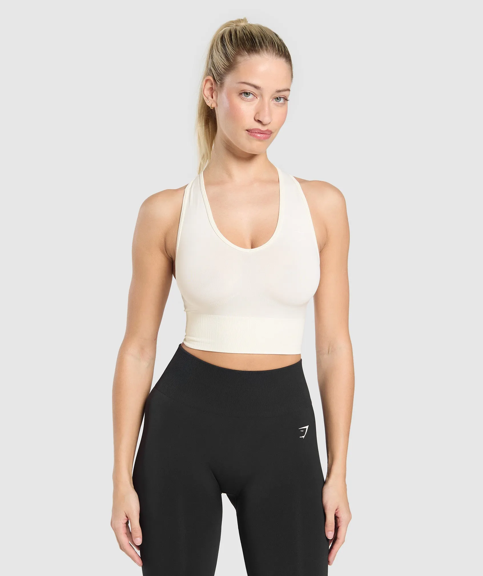 Gymshark Everyday Seamless Crop Tank - Soft White sold by Gymshark