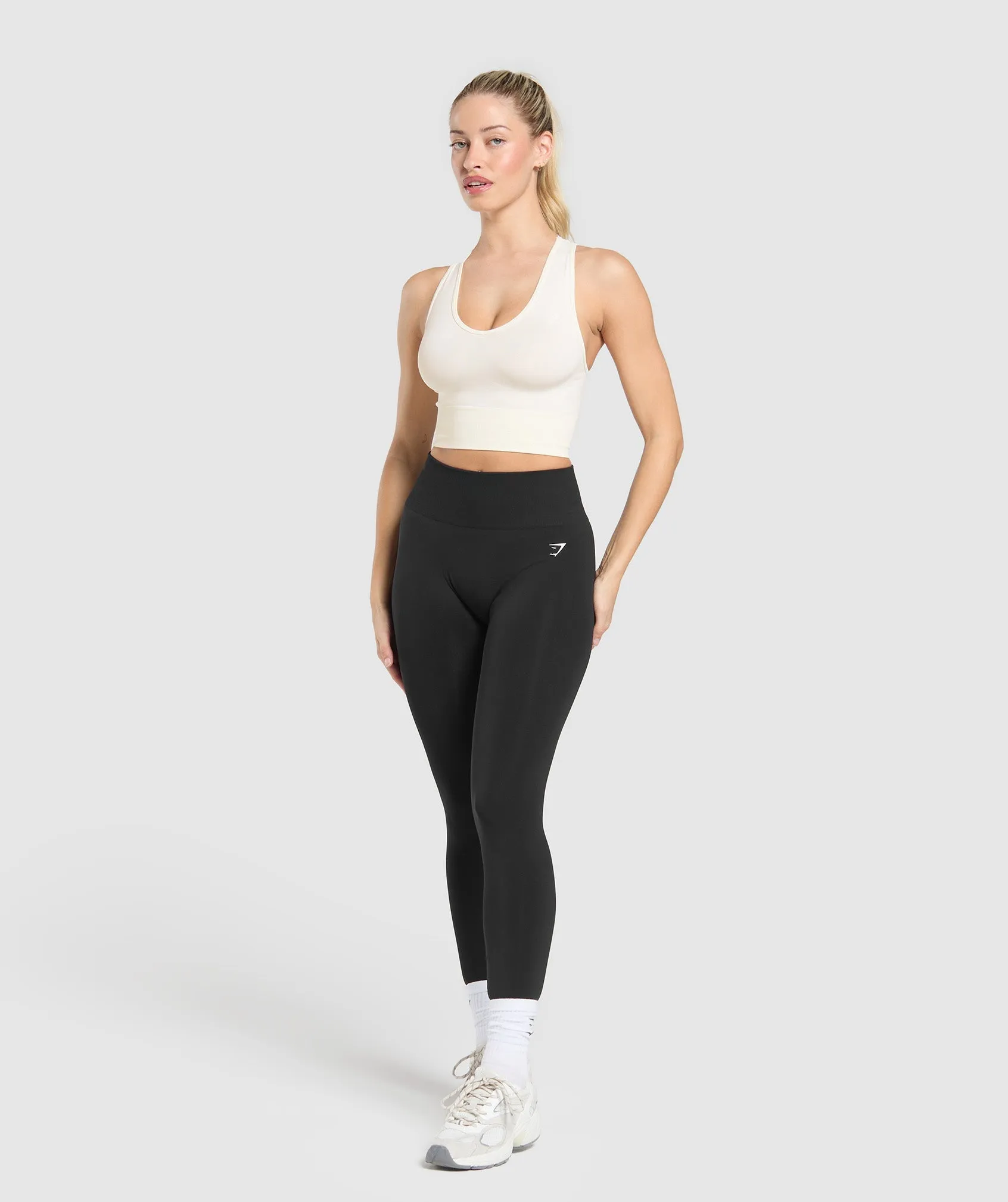 Gymshark Everyday Seamless Crop Tank - Soft White sold by Gymshark product image thumbnail 4
