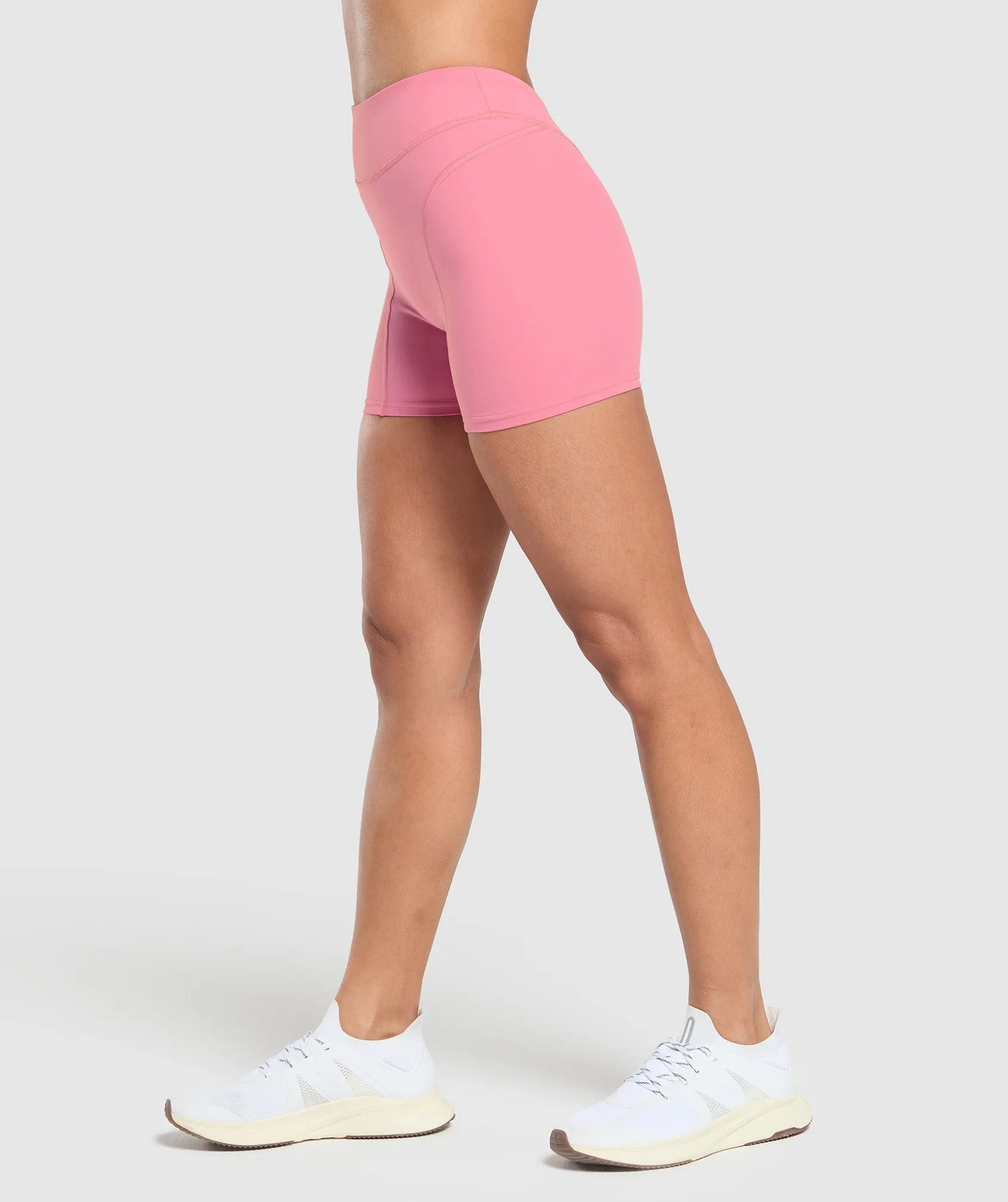 Gymshark Dipped Waistband Shorts - Sunset Pink sold by Gymshark product image thumbnail 3
