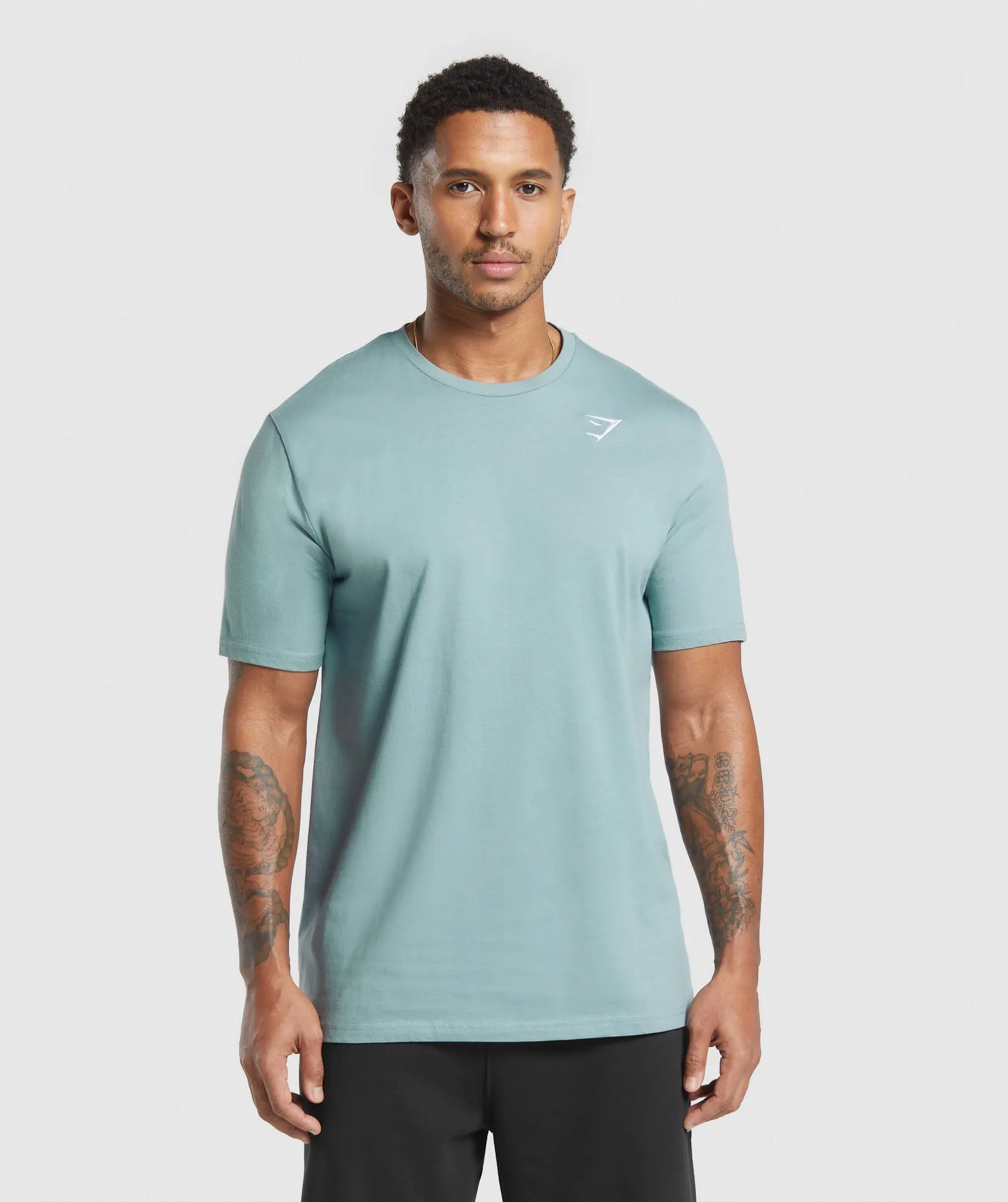 Gymshark Crest T-Shirt - Rest Blue sold by Gymshark