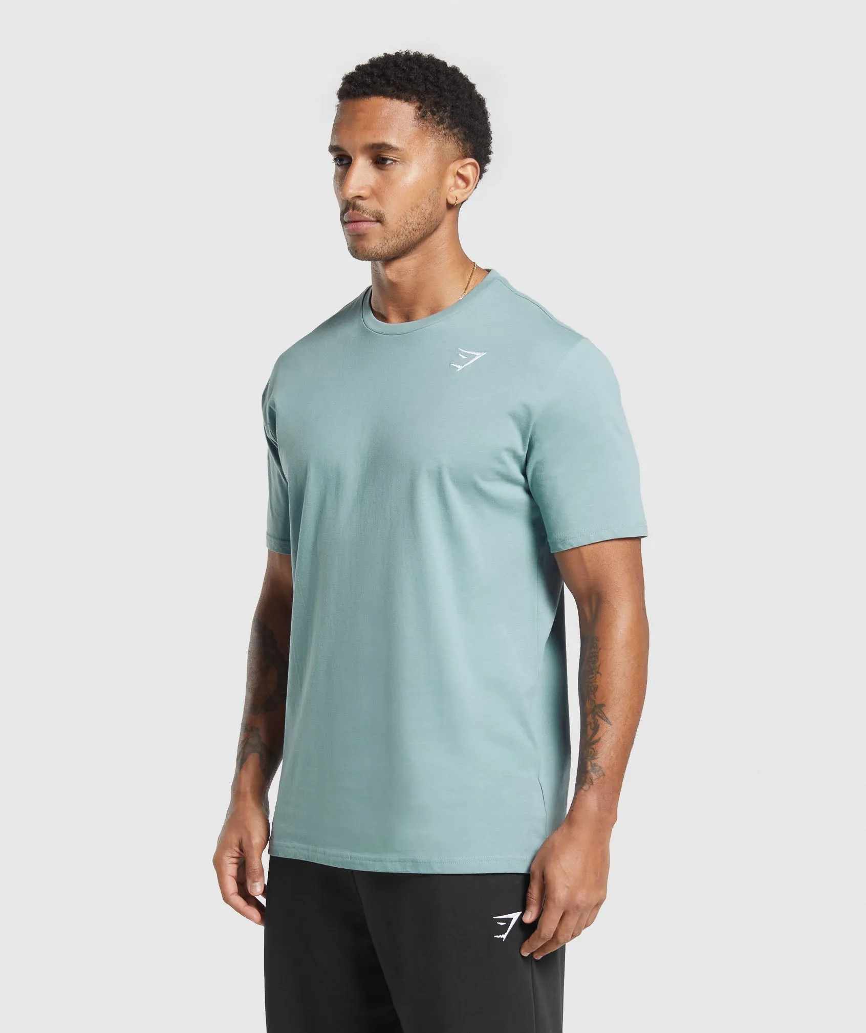 Gymshark Crest T-Shirt - Rest Blue sold by Gymshark product image thumbnail 3