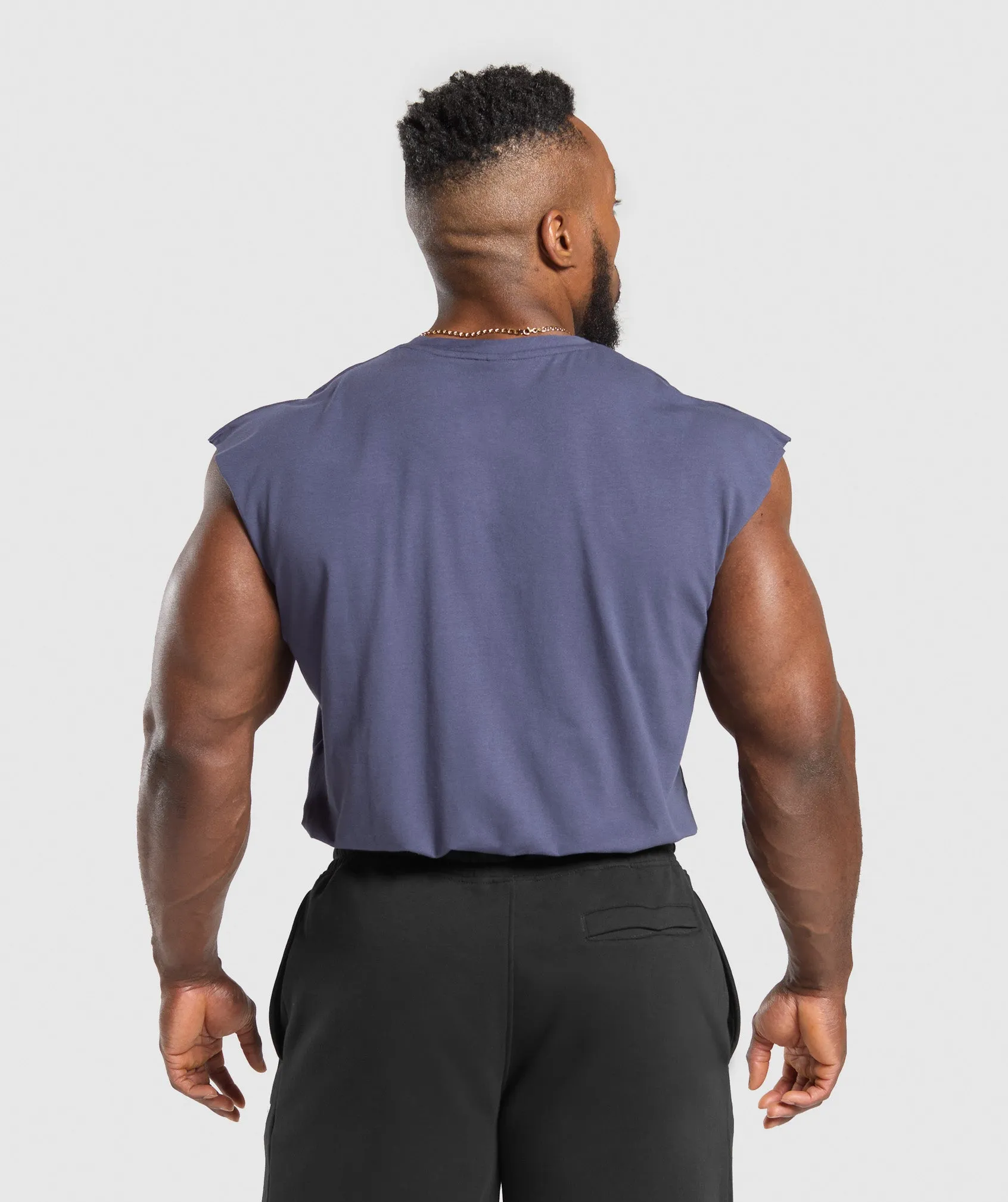 Gymshark Critical Cut Off Tank - Weighted Purple sold by Gymshark product image thumbnail 2