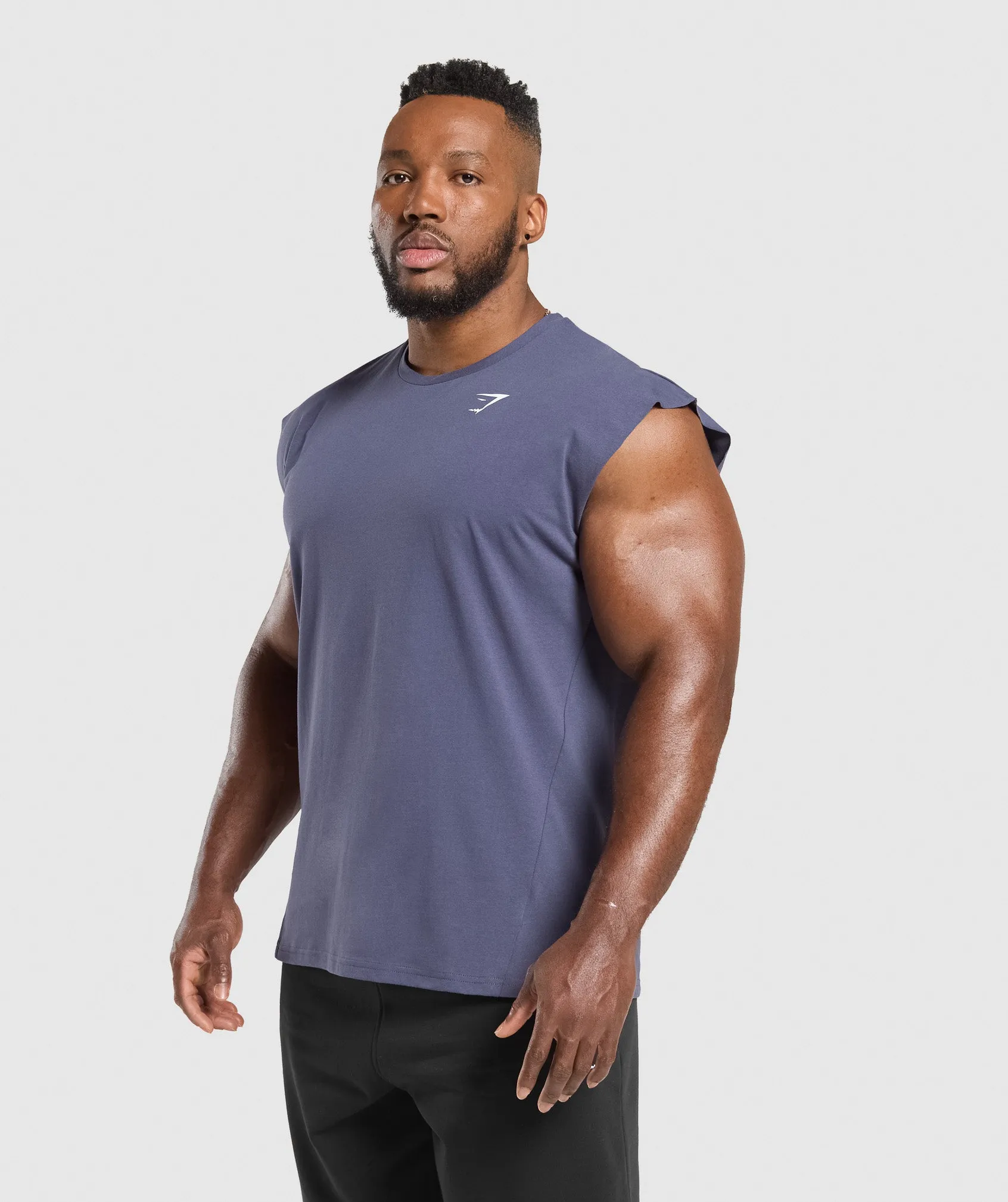 Gymshark Critical Cut Off Tank - Weighted Purple sold by Gymshark product image thumbnail 5