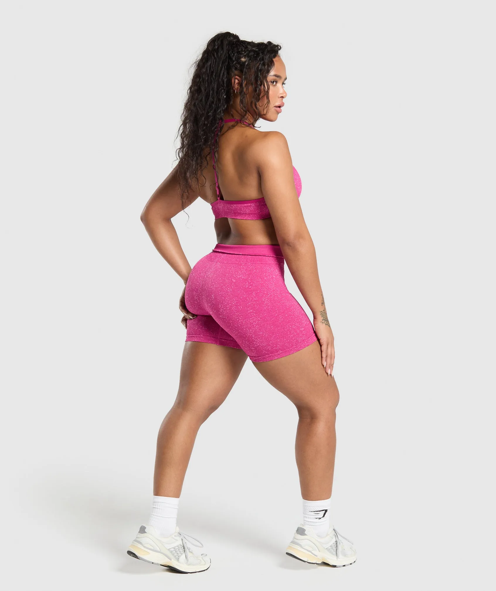 Gymshark Adapt Fleck Seamless Shorts - Winning Pink/Sour Pink sold by Gymshark product image thumbnail 4