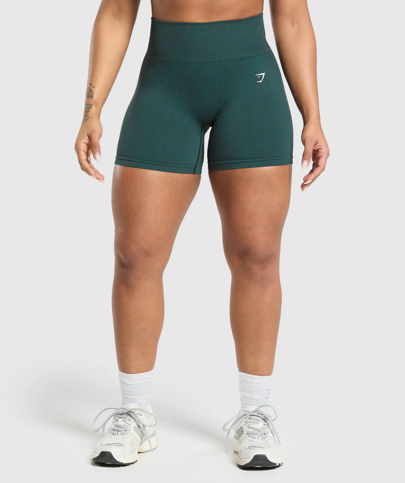 Gymshark Adapt Fleck Seamless Shorts - Darkest Teal/Functional Teal sold by Gymshark
