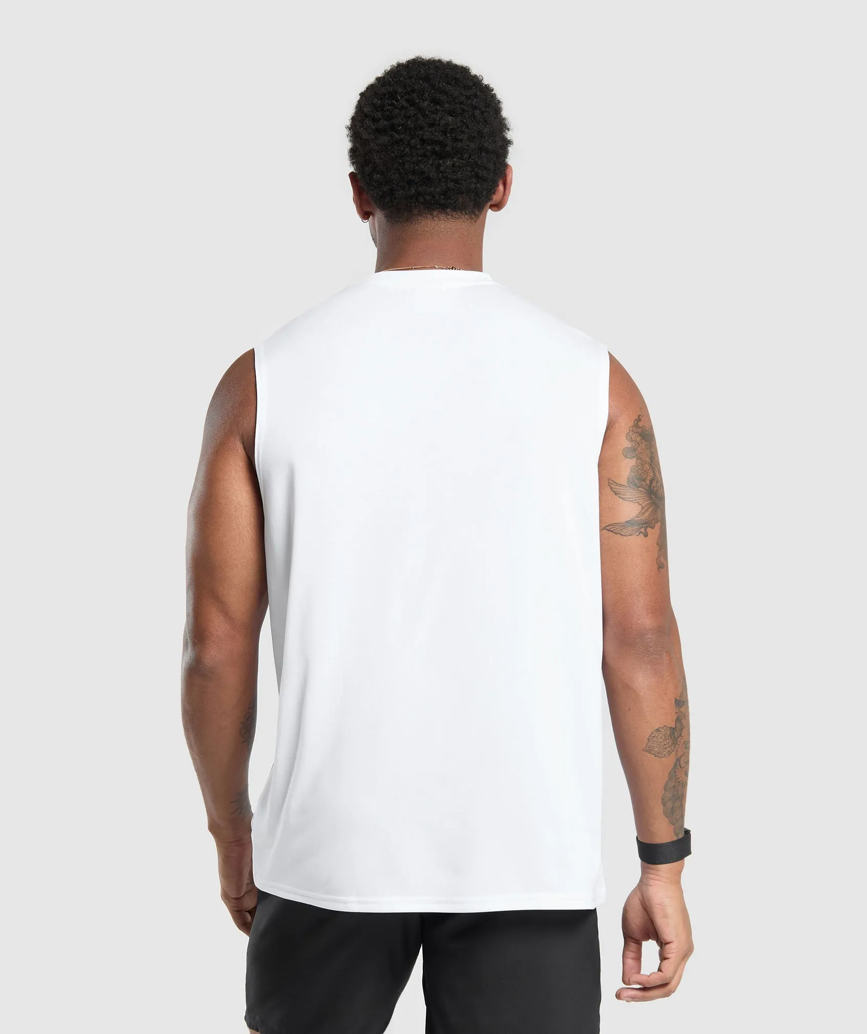 Gymshark Arrival Oversized Tank - White sold by Gymshark product image thumbnail 2