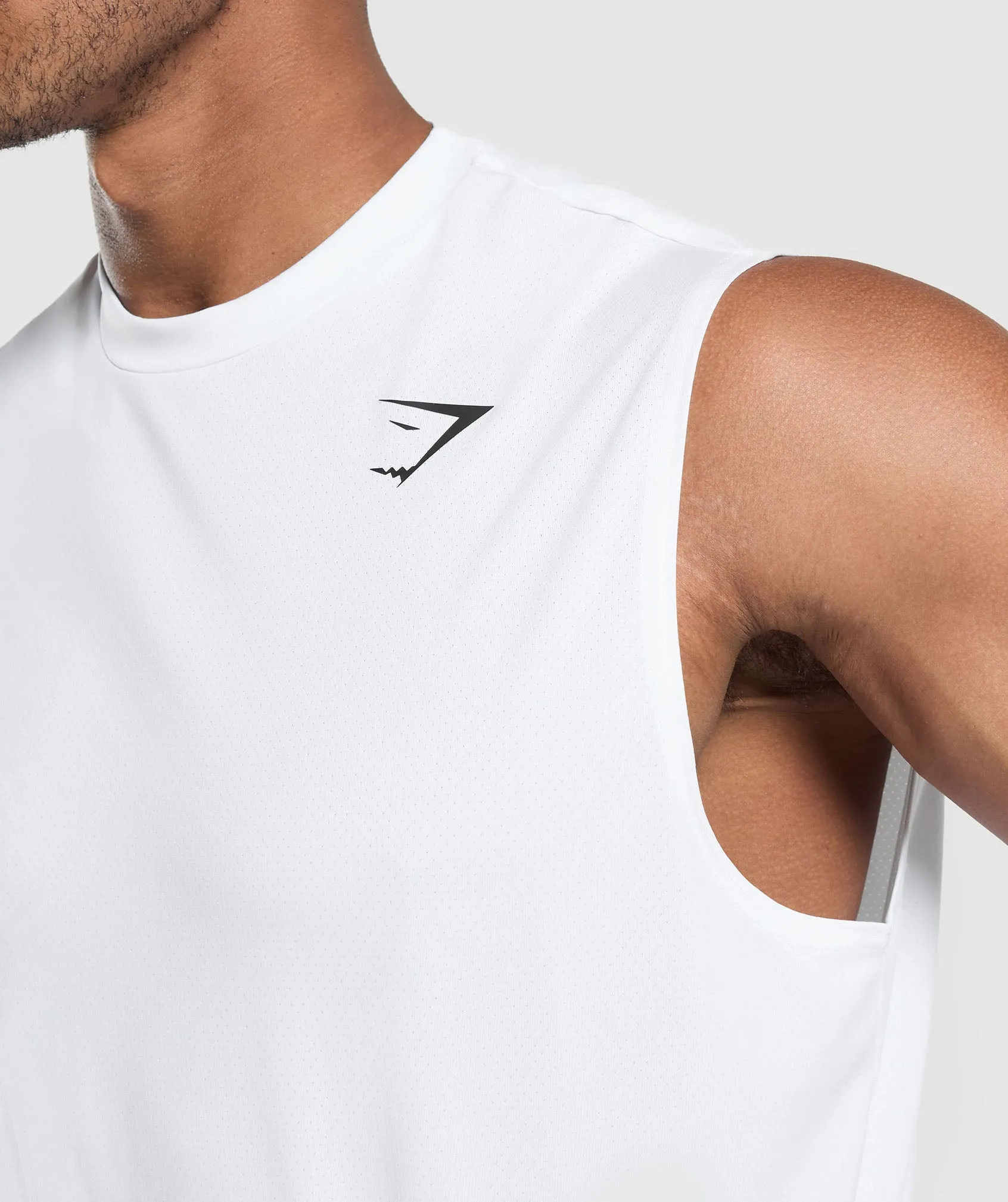 Gymshark Arrival Oversized Tank - White sold by Gymshark product image thumbnail 5