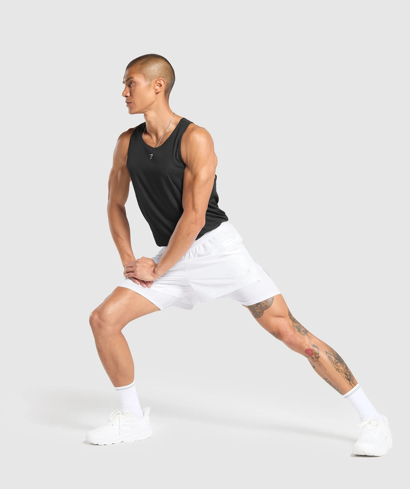 Gymshark Running 2 in 1 Shorts - White sold by Gymshark product image thumbnail 2
