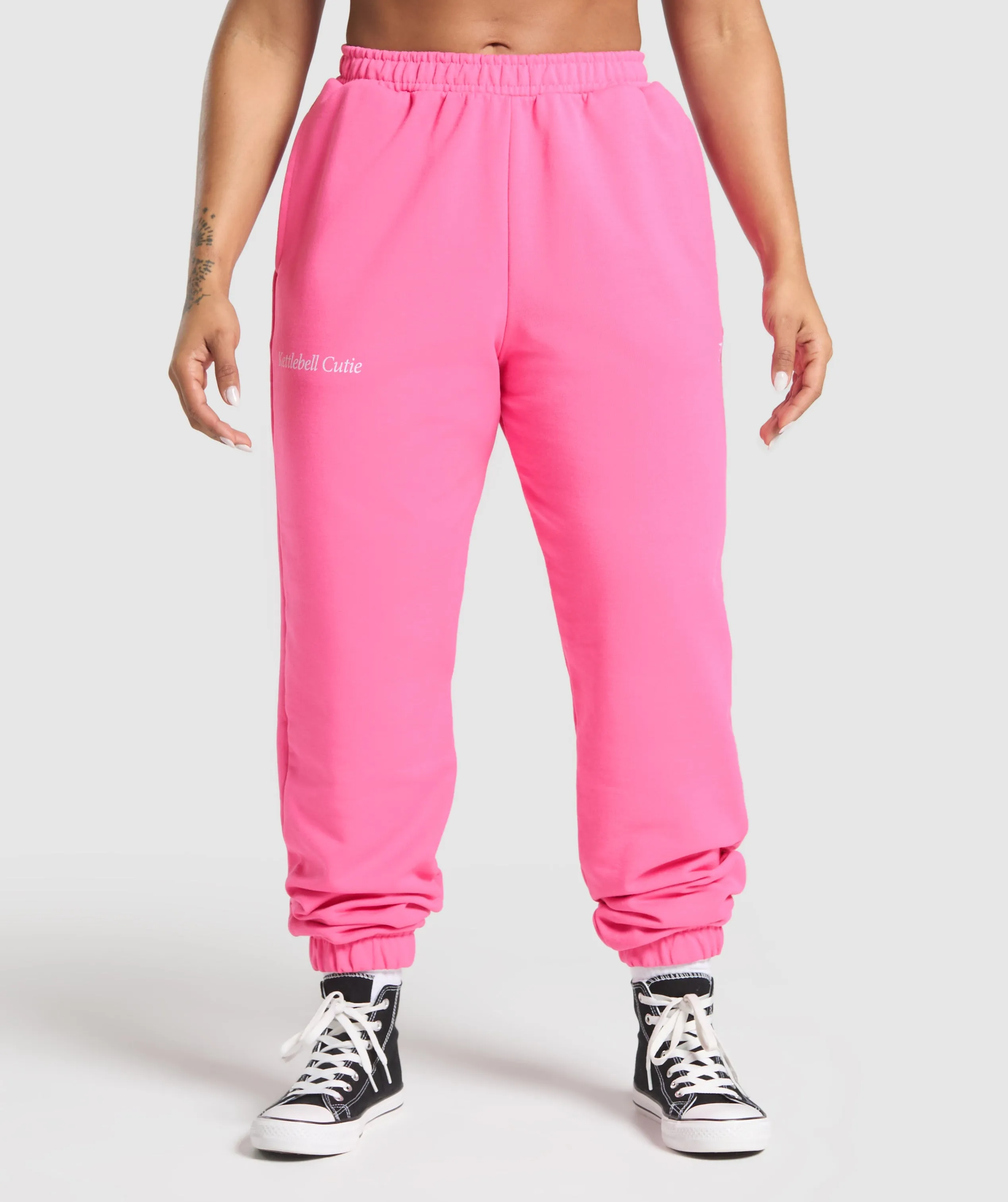 Gymshark Kettlebell Cutie Oversized Joggers - Physical Pink sold by Gymshark
