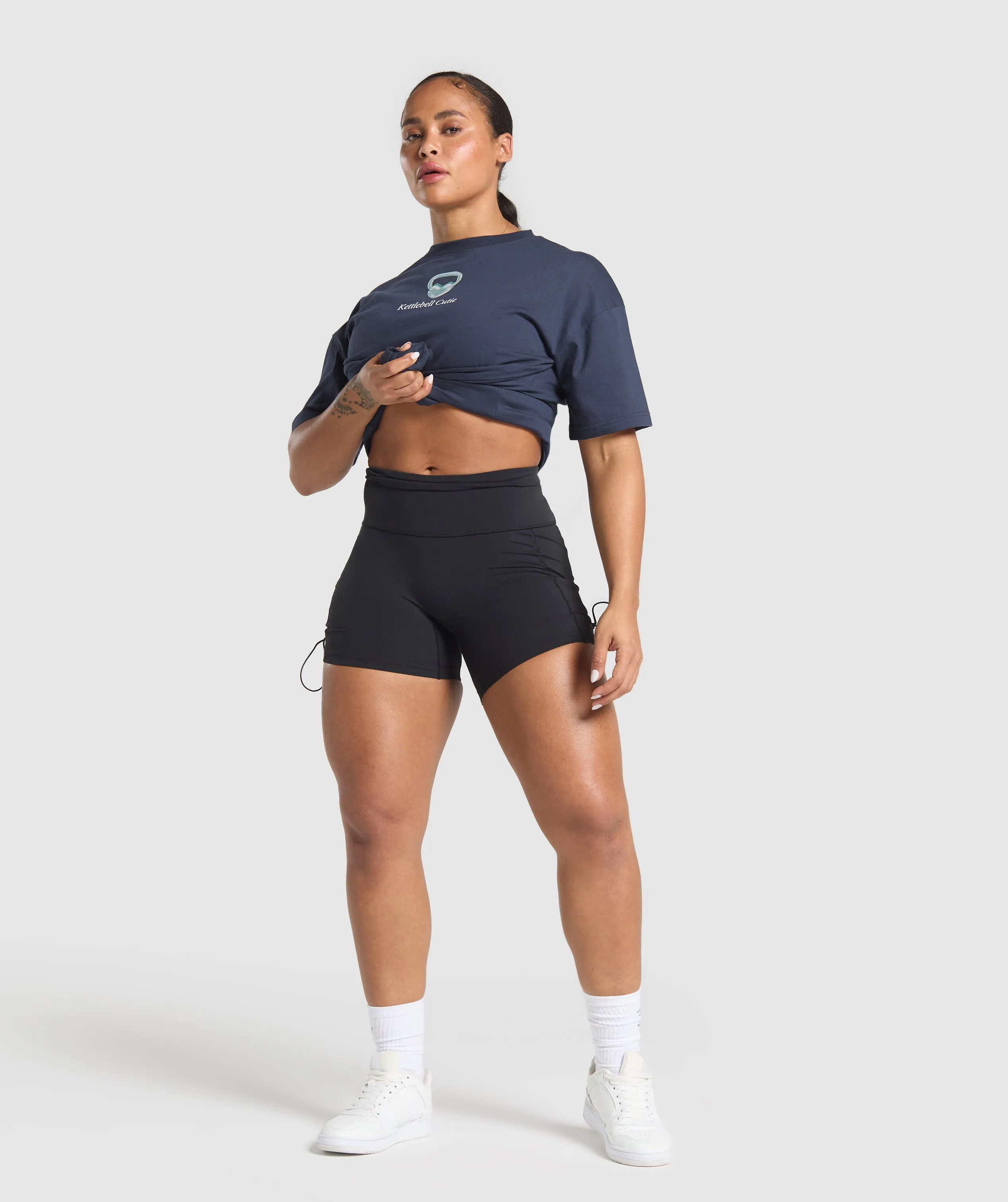 Gymshark Kettlebell Cutie Oversized T-Shirt - Heavy Blue sold by Gymshark product image thumbnail 4