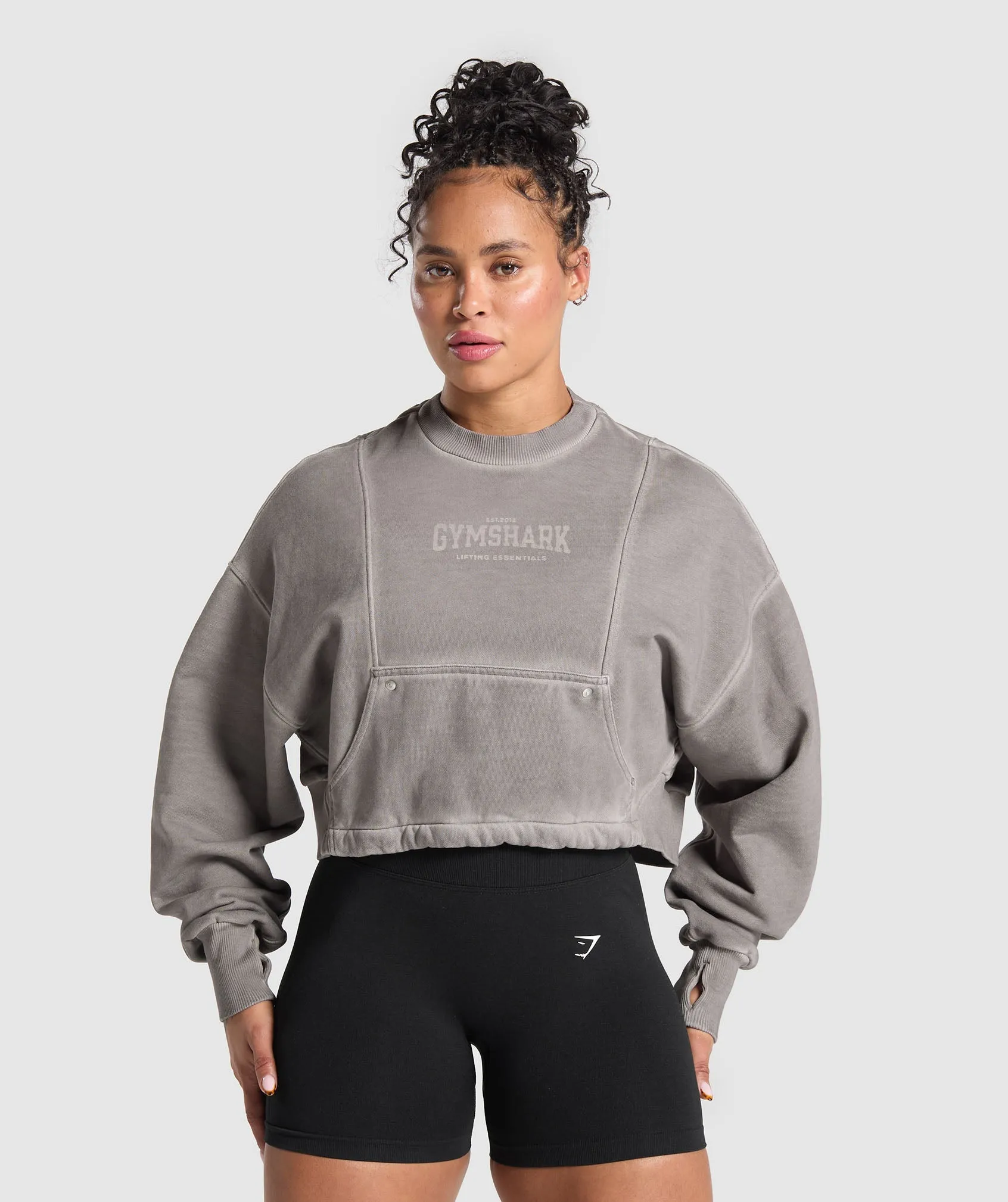 Gymshark Rest Day Heavyweight Sweatshirt - Metal Grey/Asphalt Grey sold by Gymshark