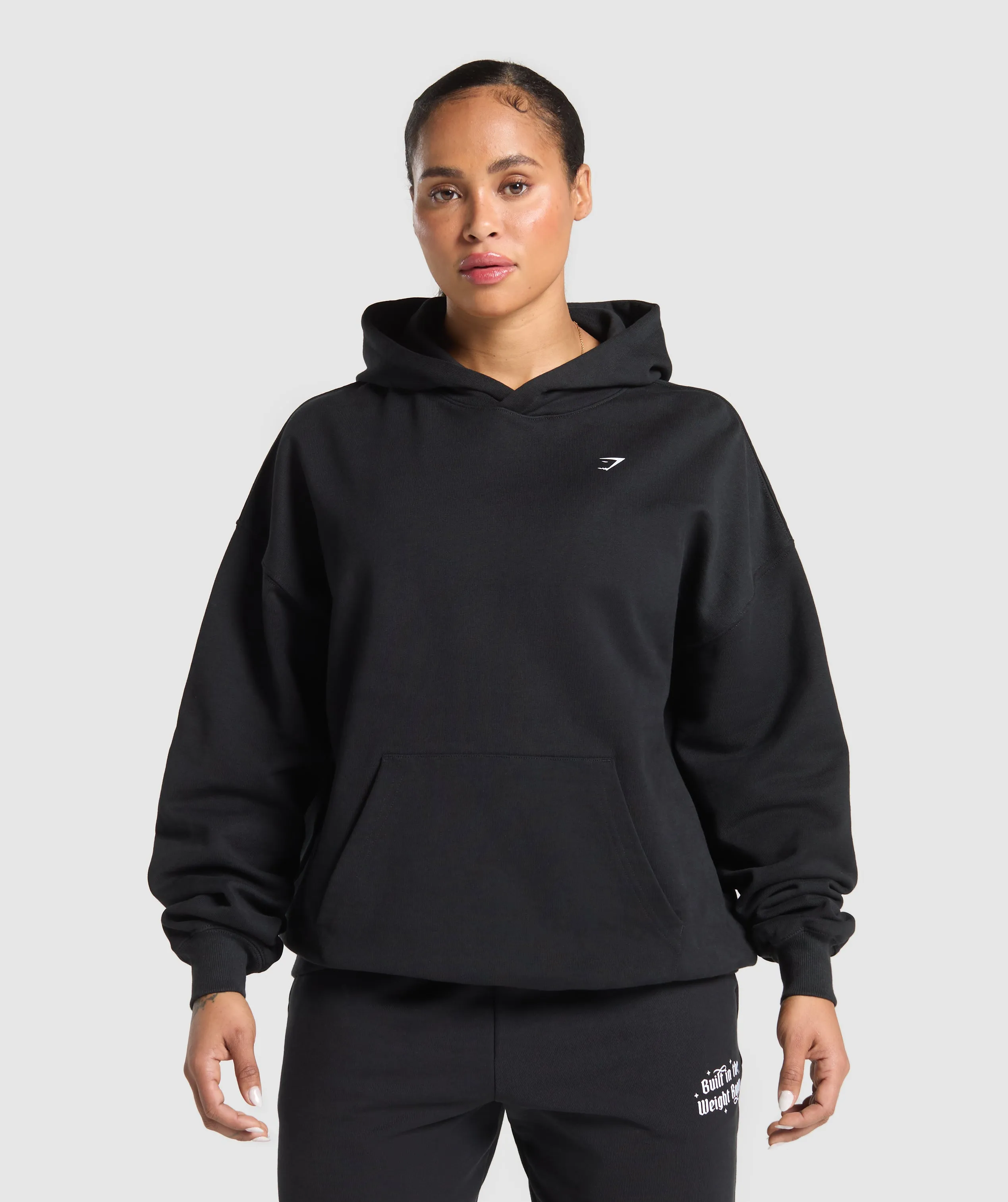 Gymshark Built In The Weight Room Hoodie - Black sold by Gymshark product image thumbnail 2
