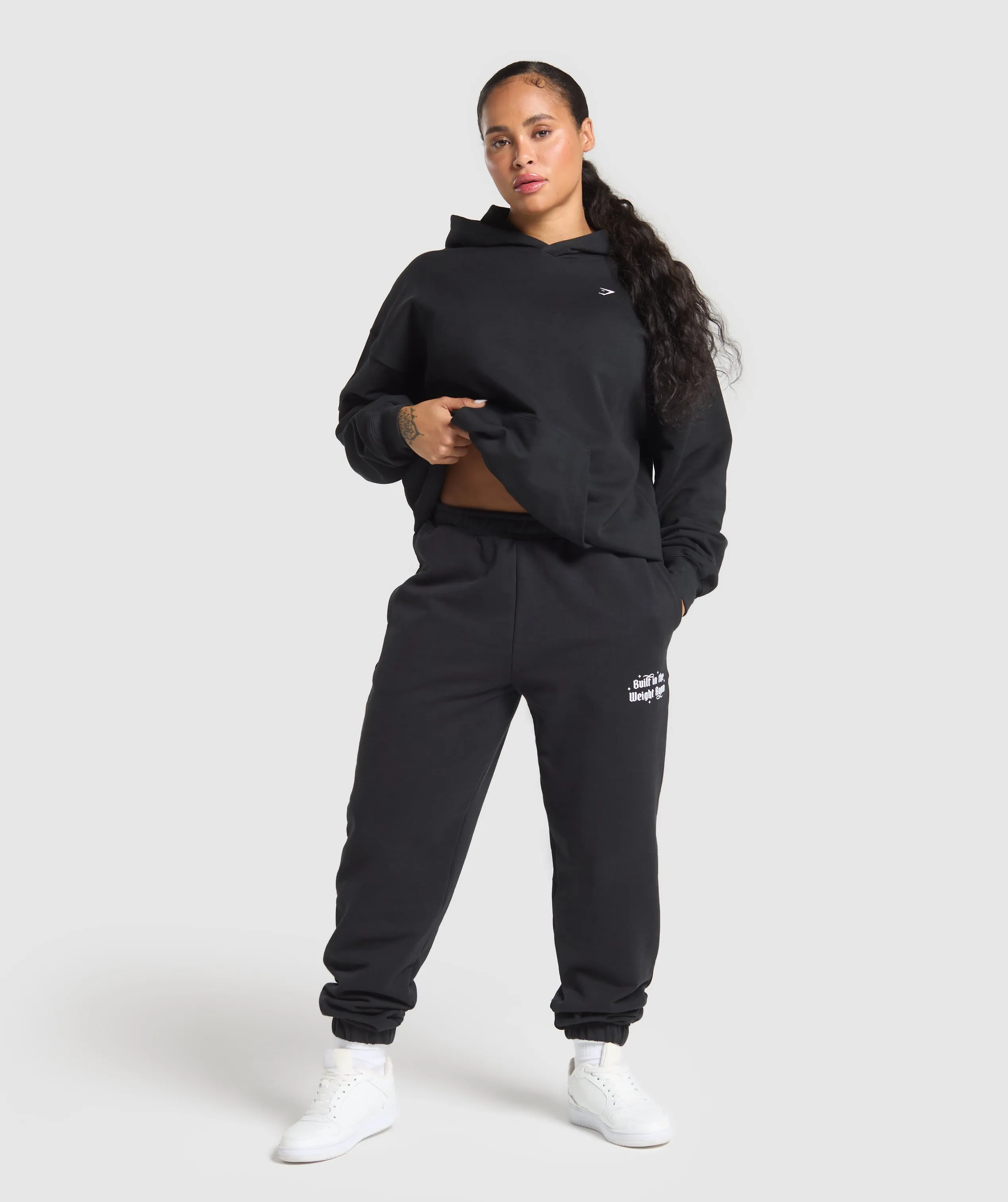 Gymshark Built In The Weight Room Hoodie - Black sold by Gymshark product image thumbnail 4