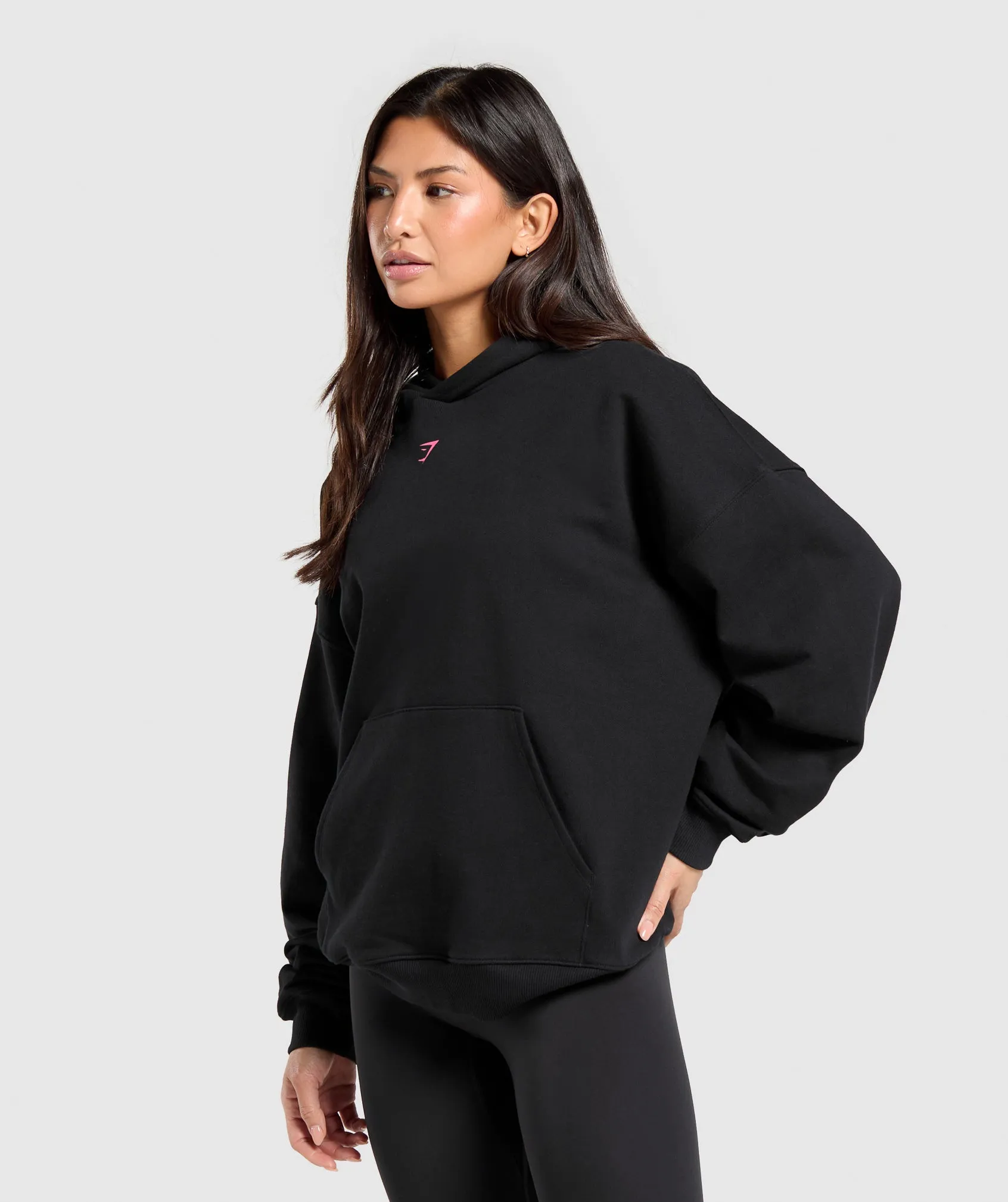 Gymshark Glow Oversized Hoodie - Black sold by Gymshark product image thumbnail 3