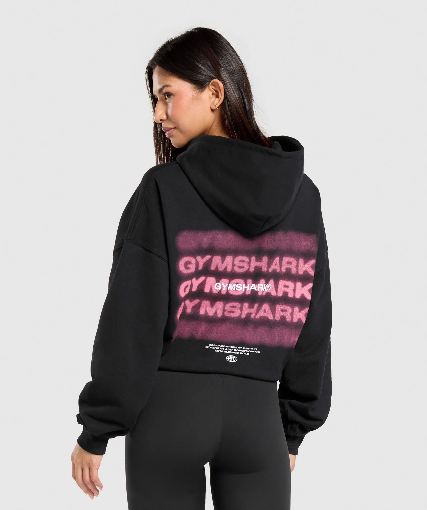 Gymshark Glow Oversized Hoodie - Black sold by Gymshark