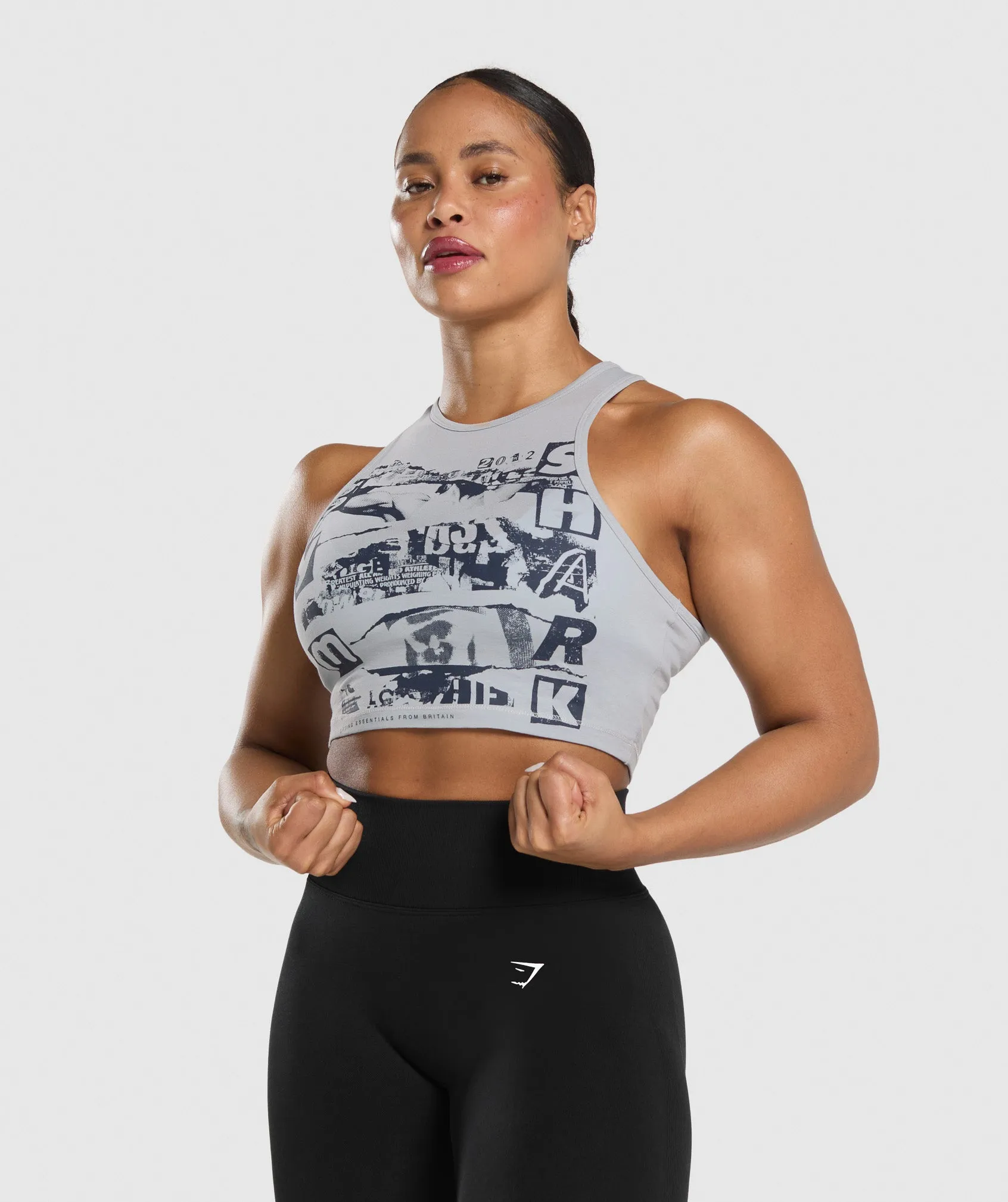 Gymshark Punk Cropped Tank - Ice Grey sold by Gymshark product image thumbnail 4