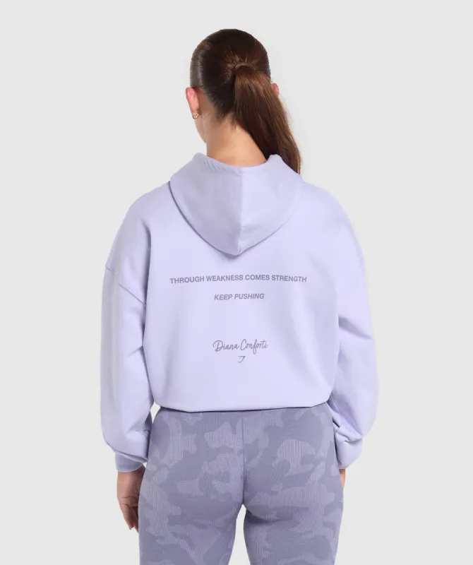 GS X Diana Oversized Graphic Hoodie - Powdered Lilac made by Gymshark