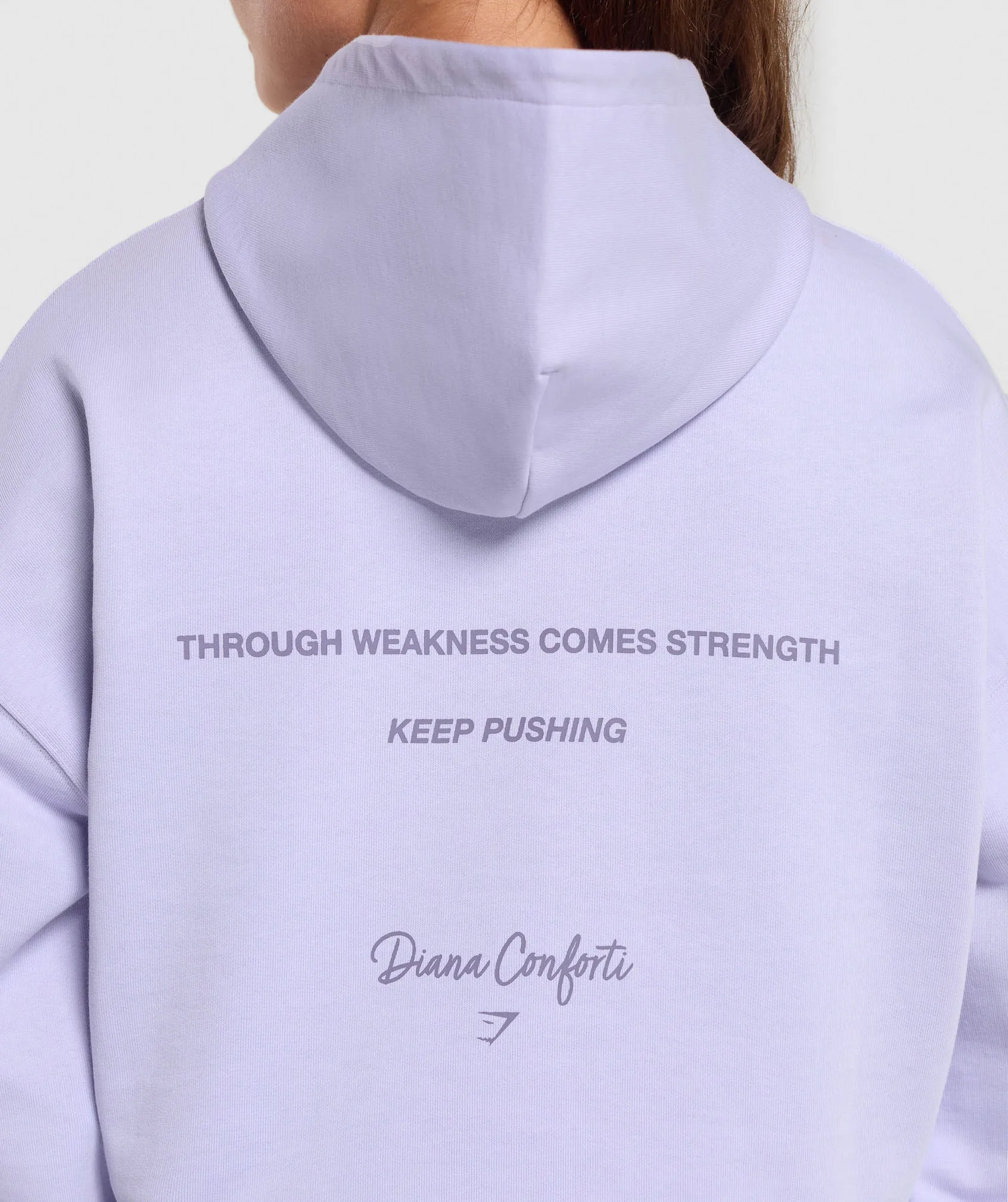 GS X Diana Oversized Graphic Hoodie - Powdered Lilac sold by Gymshark product image thumbnail 3