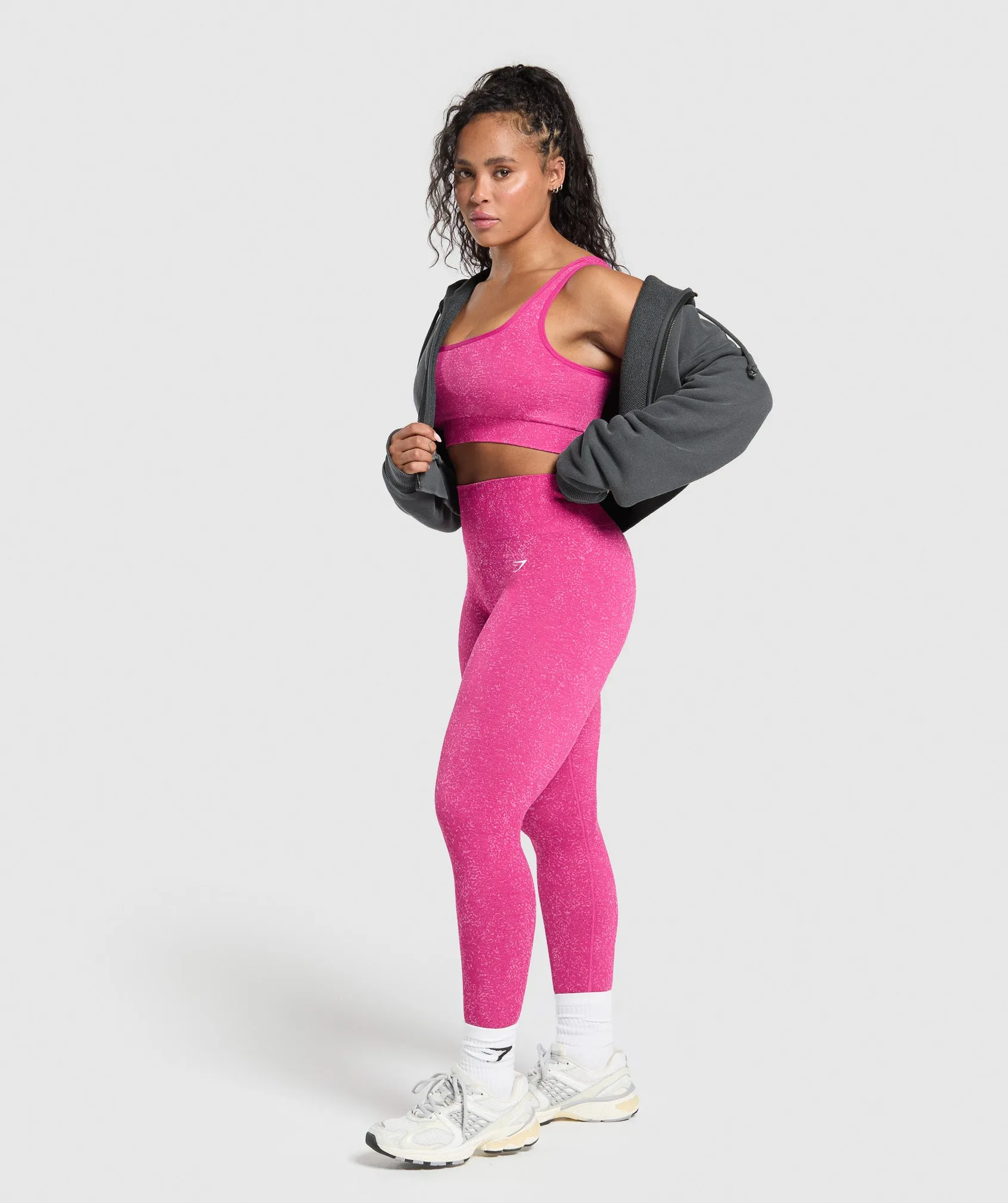 Gymshark Adapt Fleck Sports Bra - Winning Pink/Sour Pink sold by Gymshark product image thumbnail 4
