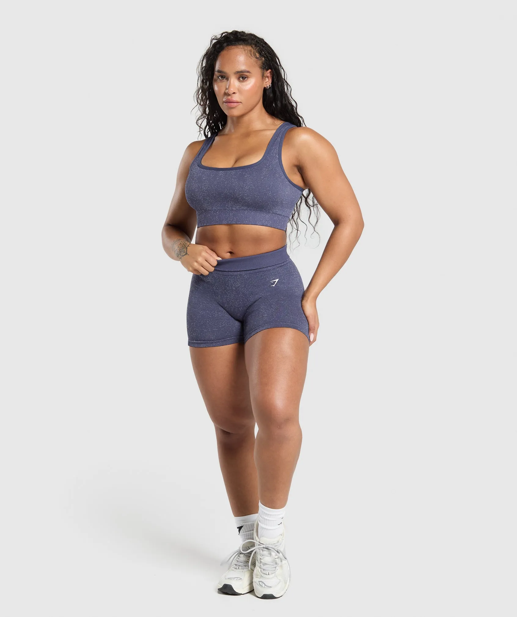 Gymshark Adapt Fleck Sports Bra - Weighted Purple/Metal Purple sold by Gymshark product image thumbnail 4