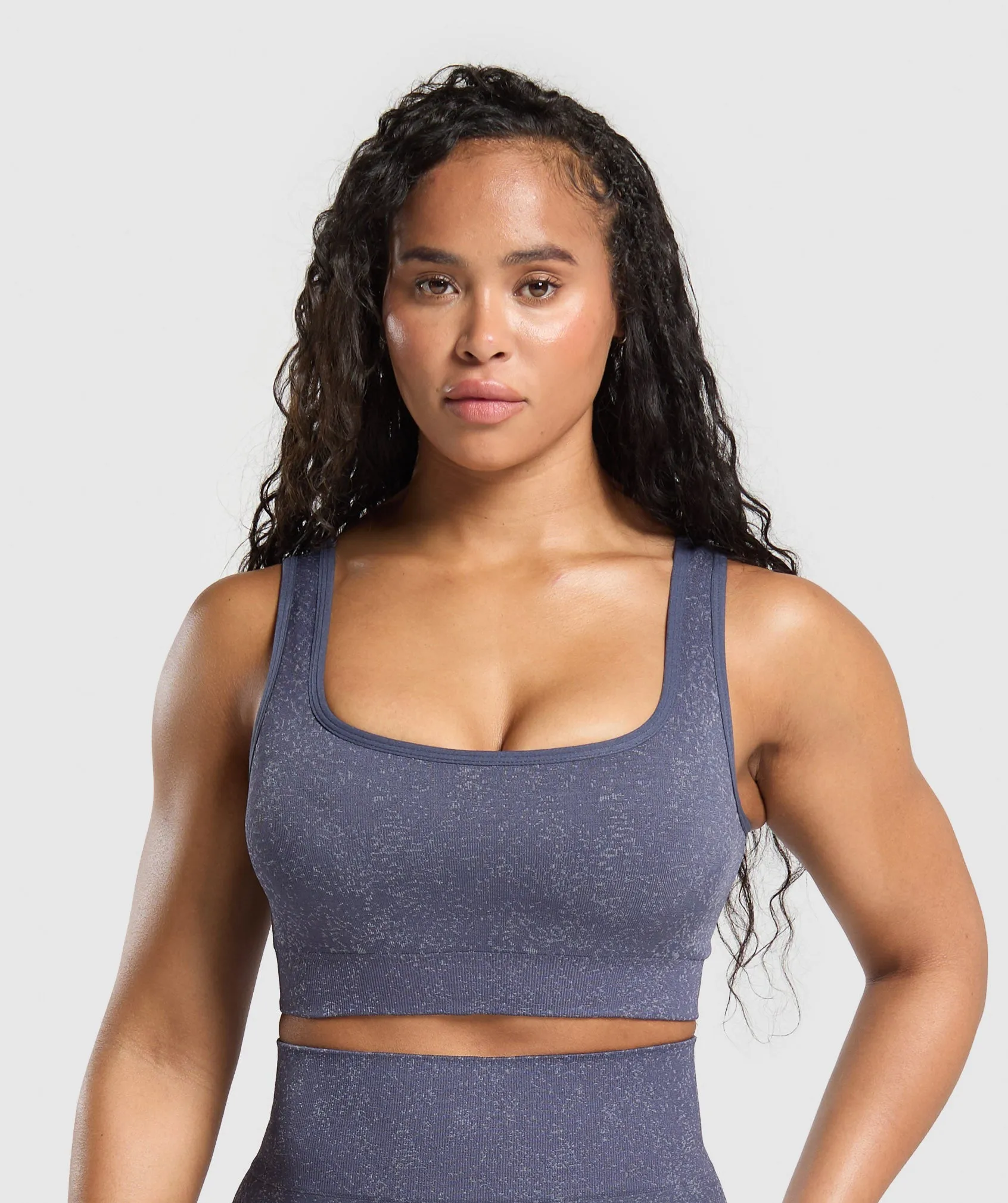 Gymshark Adapt Fleck Sports Bra - Weighted Purple/Metal Purple sold by Gymshark