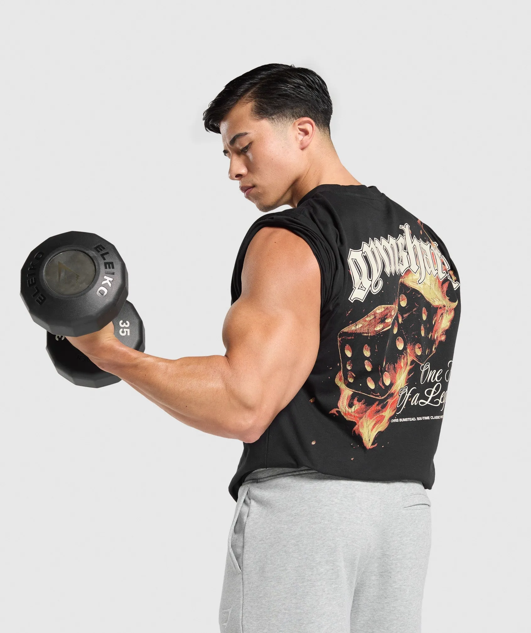 Gymshark Gymthark CBUM Champion T-Shirt - Black sold by Gymshark product image thumbnail 4