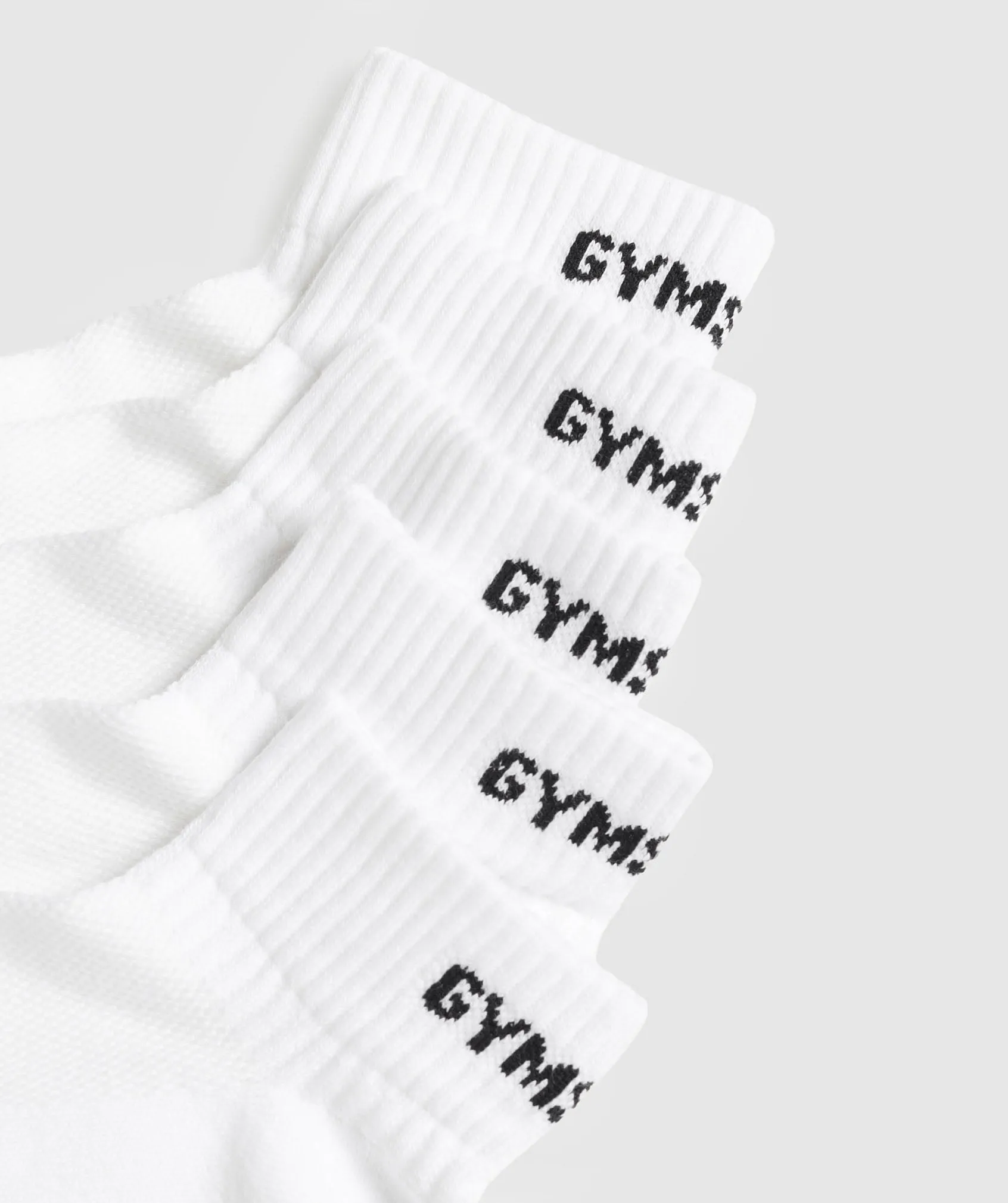 Gymshark Quarter Socks 5pk - White sold by Gymshark product image thumbnail 2