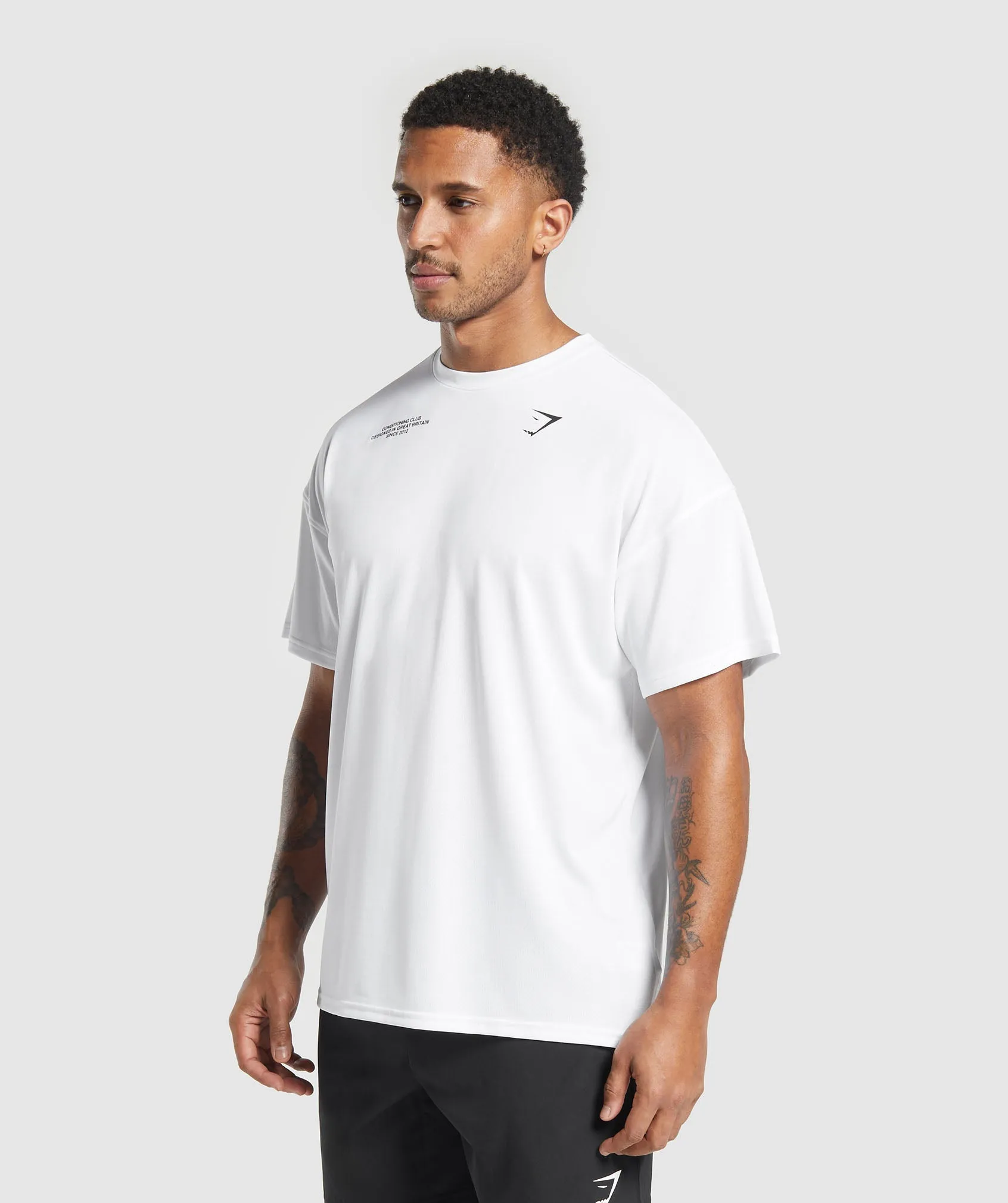 Gymshark Conditioning Club Oversized T-Shirt - White sold by Gymshark product image thumbnail 3