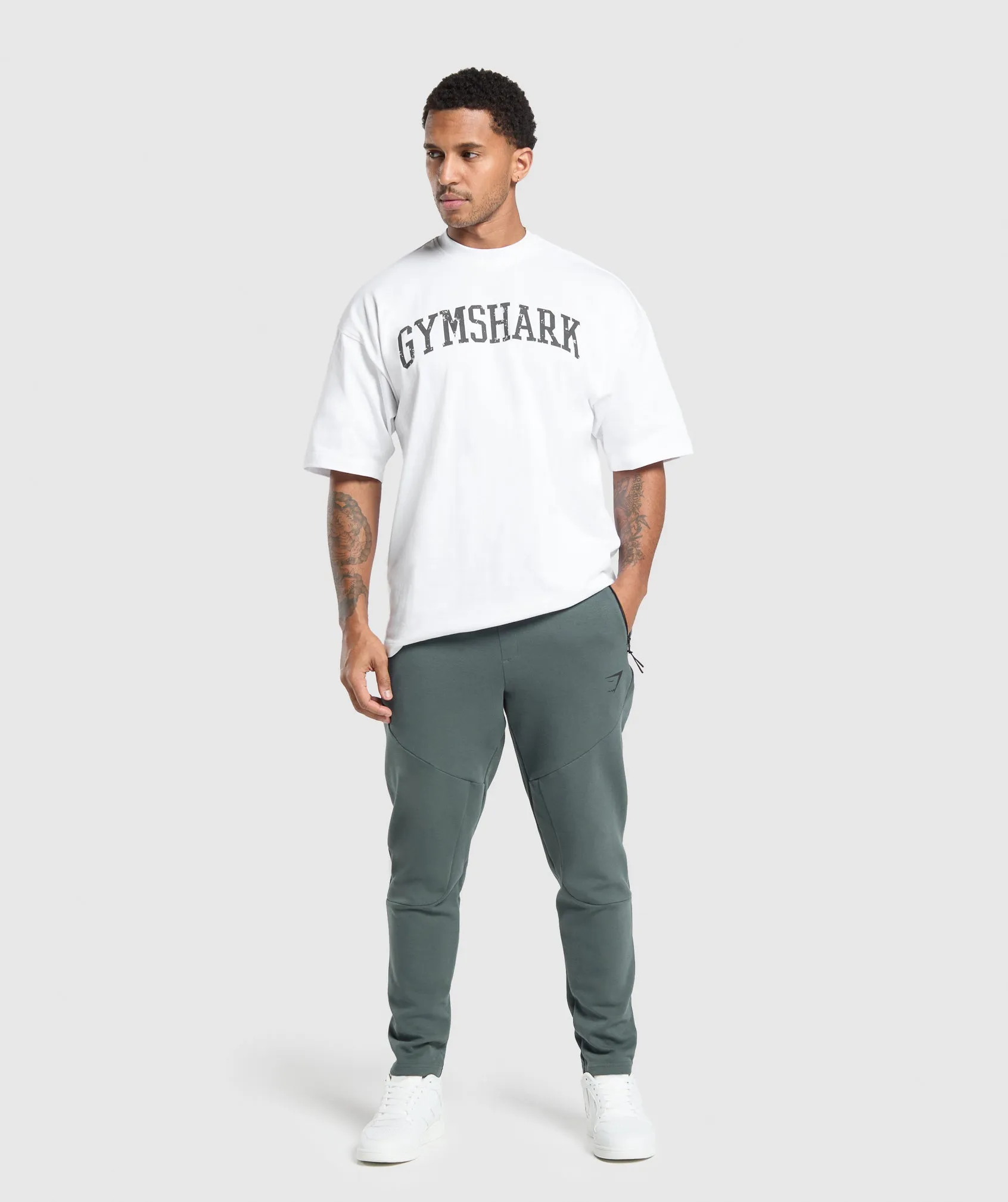 Gymshark Interlock Tech Joggers - Slate Teal sold by Gymshark product image thumbnail 3