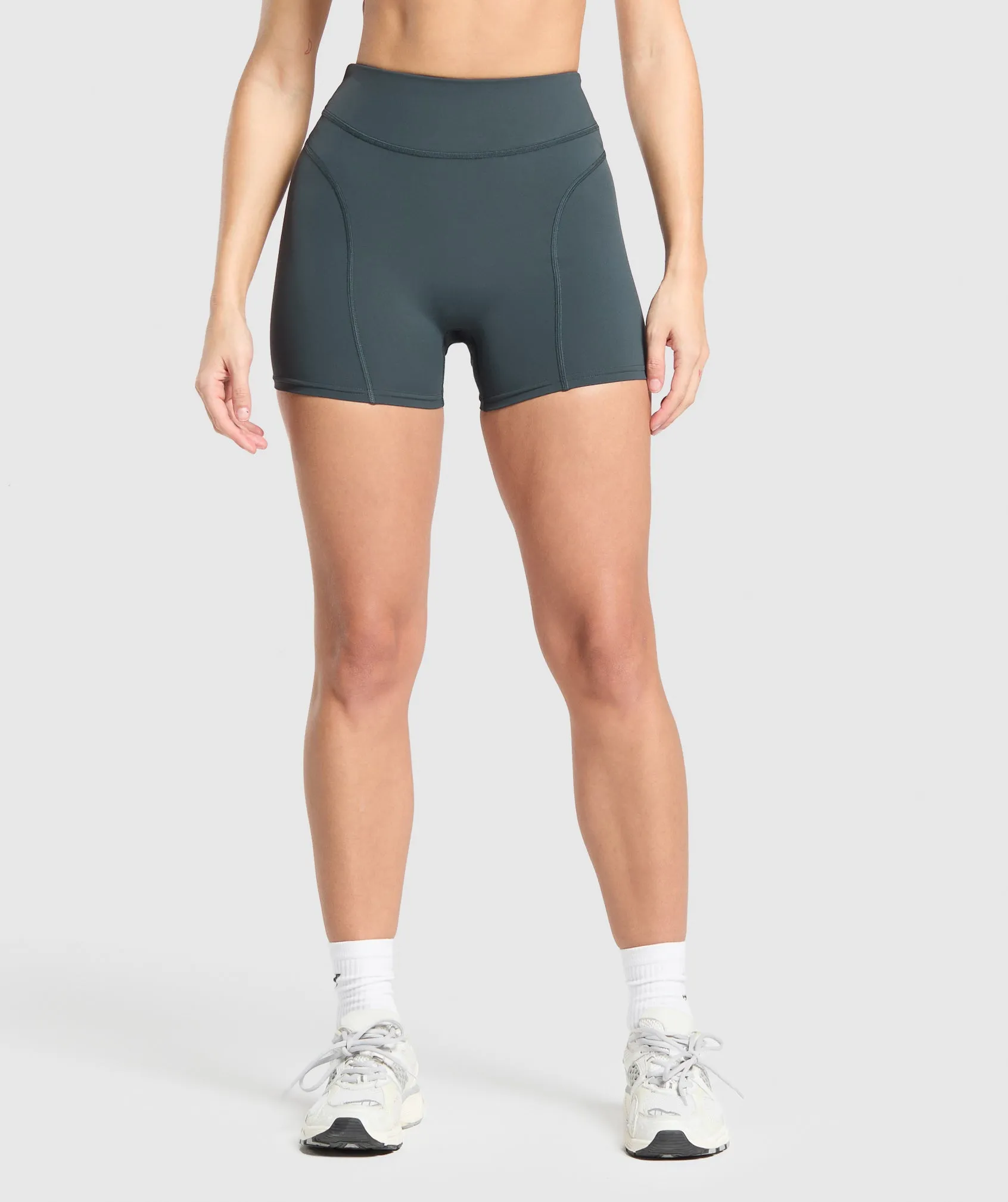 Gymshark Dipped Waistband Shorts - Darkest Teal sold by Gymshark product image thumbnail 2