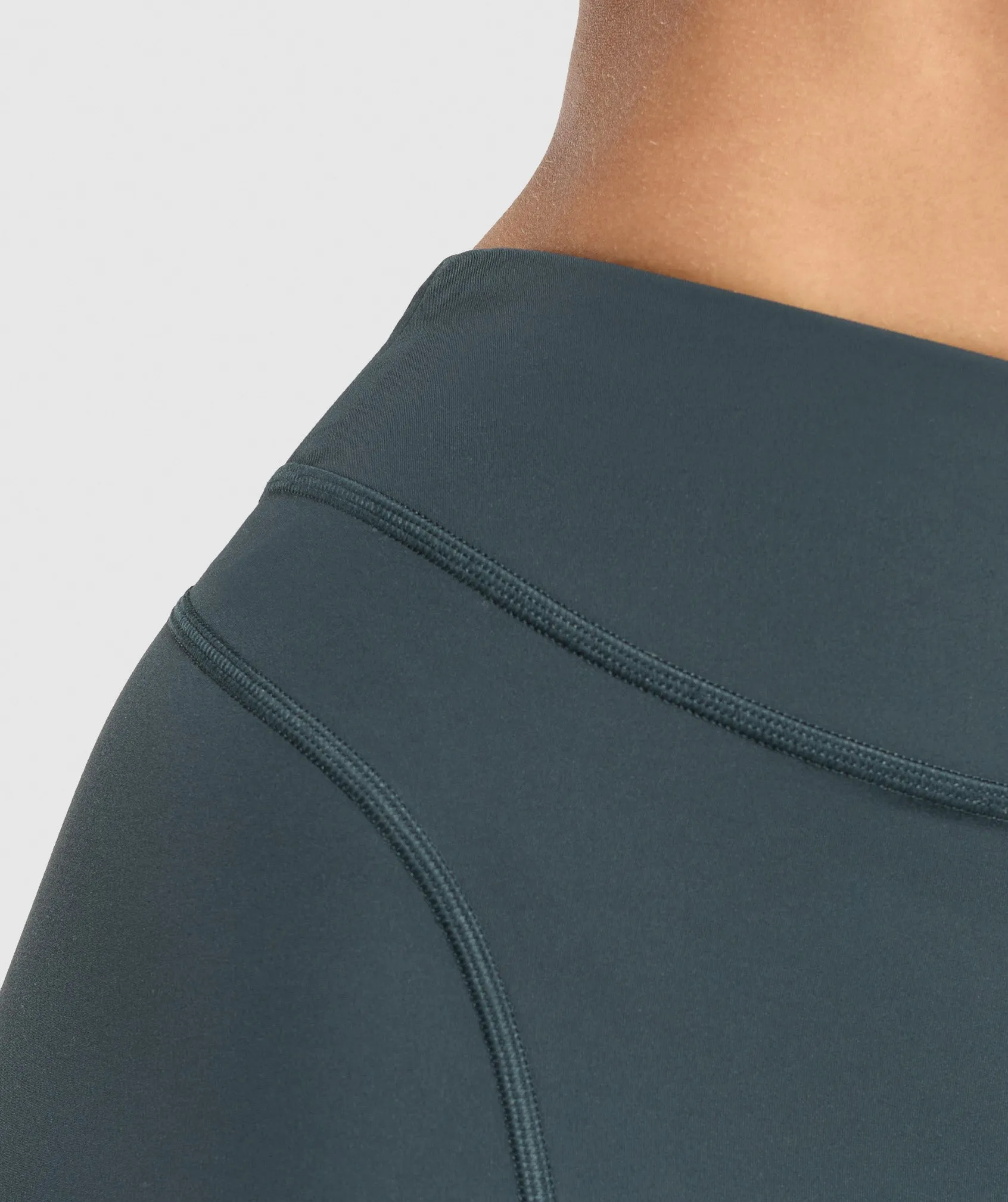Gymshark Dipped Waistband Shorts - Darkest Teal sold by Gymshark product image thumbnail 5