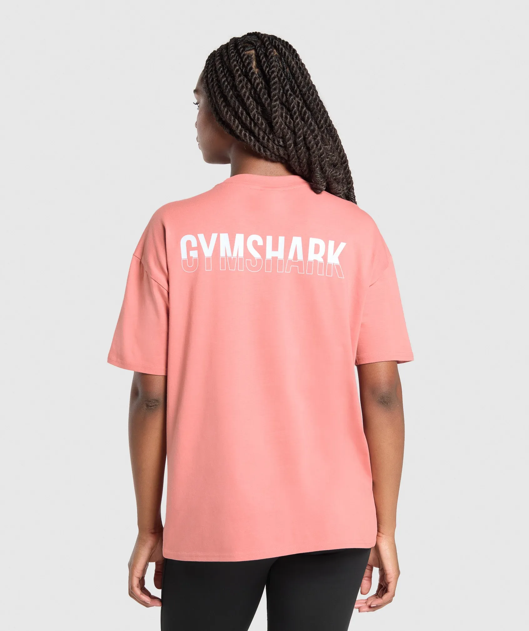 Gymshark Fraction Oversized T-Shirt - Classic Pink sold by Gymshark