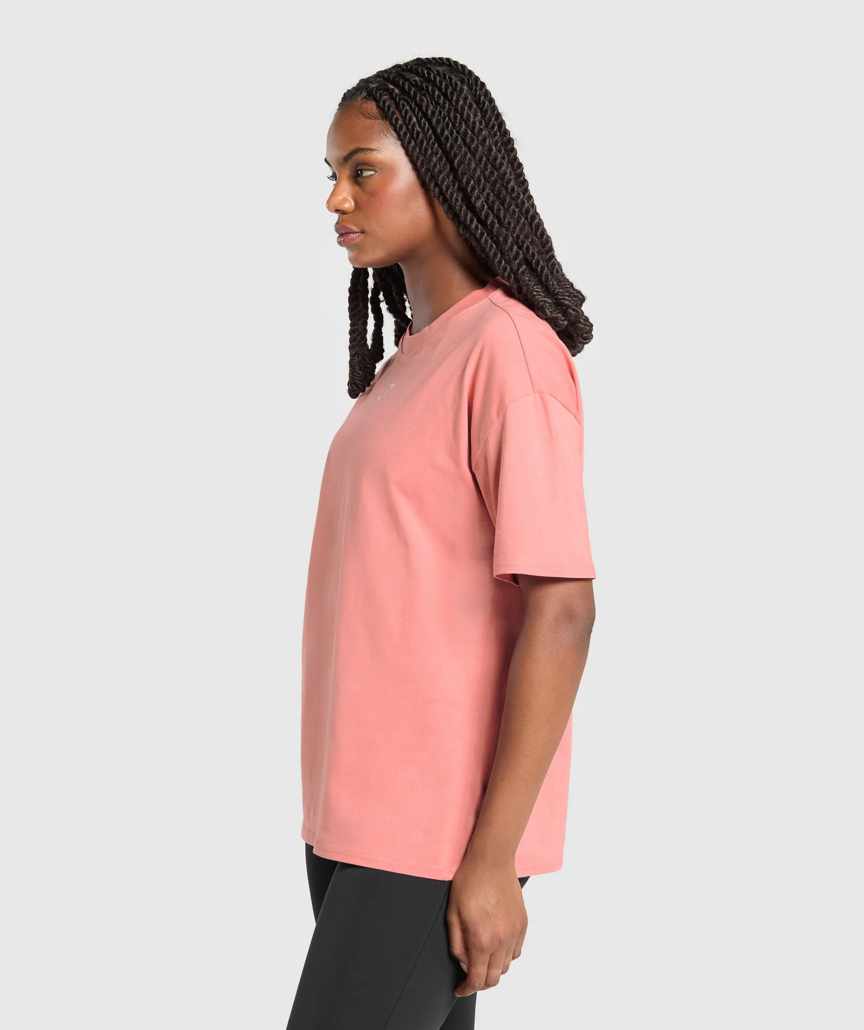 Gymshark Fraction Oversized T-Shirt - Classic Pink sold by Gymshark product image thumbnail 4