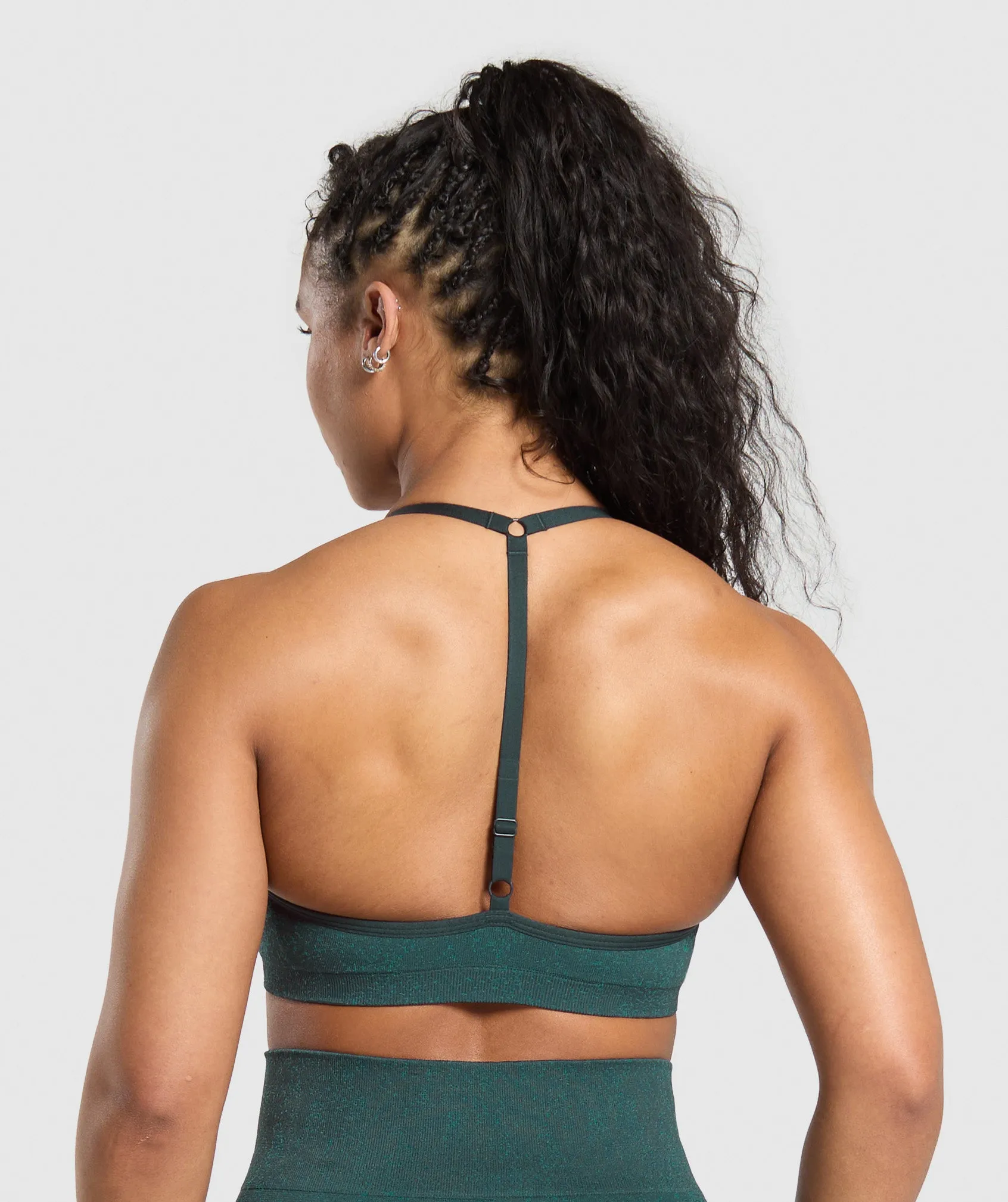 Gymshark Adapt Fleck T-Back Bra - Darkest Teal/Functional Teal sold by Gymshark product image thumbnail 2
