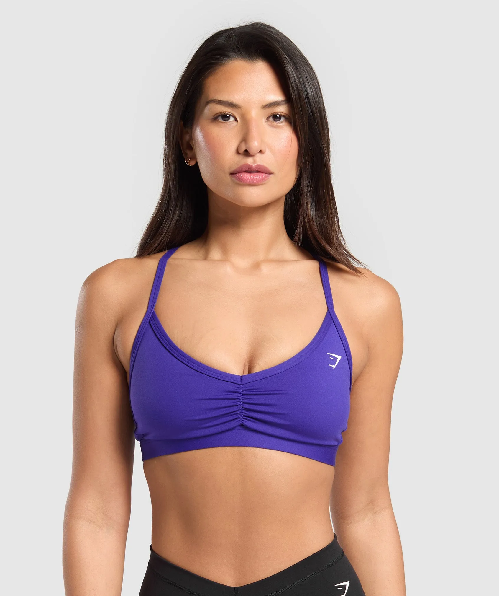 Gymshark Ruched Strappy Sports Bra - Cobalt Purple sold by Gymshark product image thumbnail 2