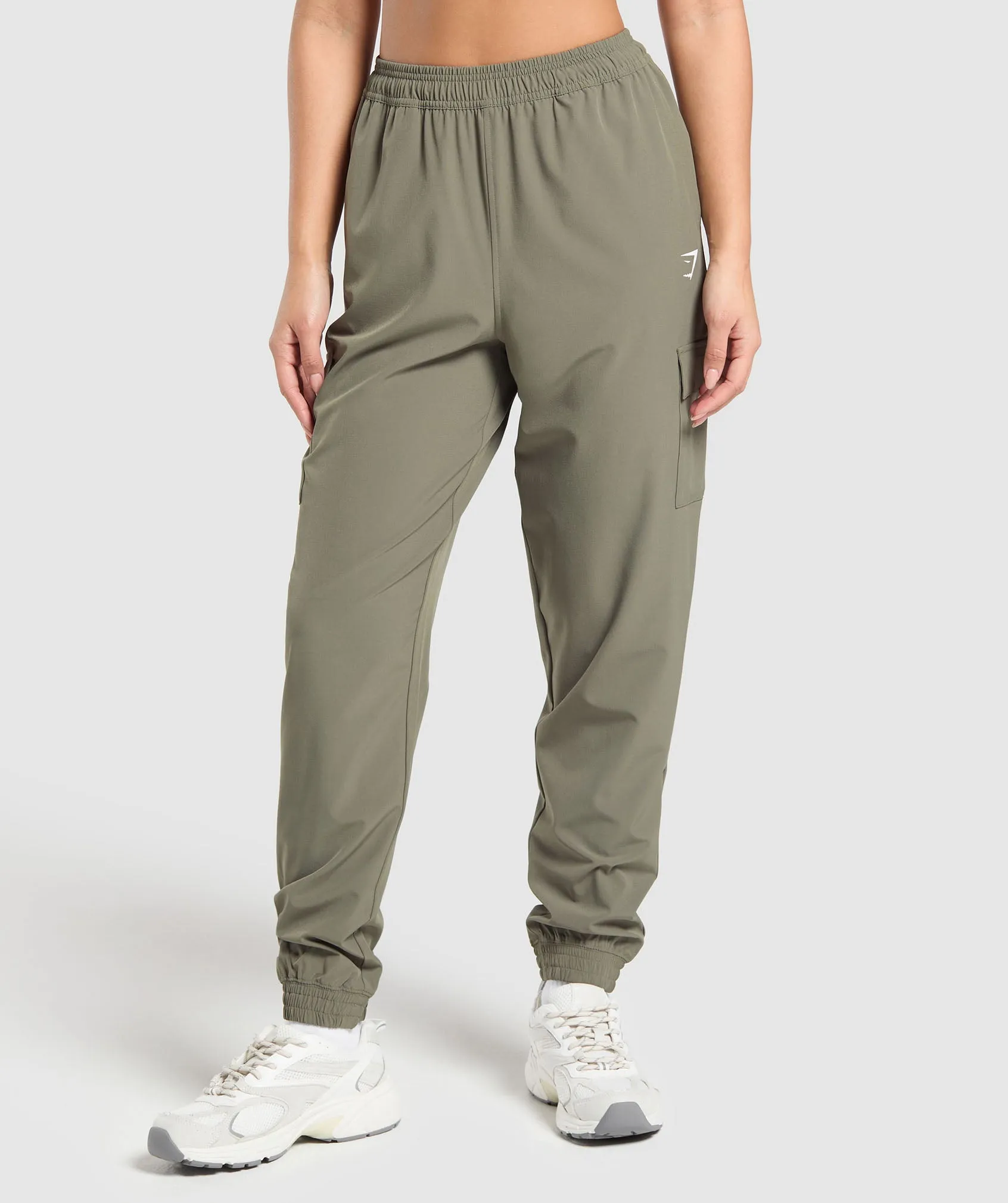 Gymshark Woven Cargo Pant - Base Green sold by Gymshark
