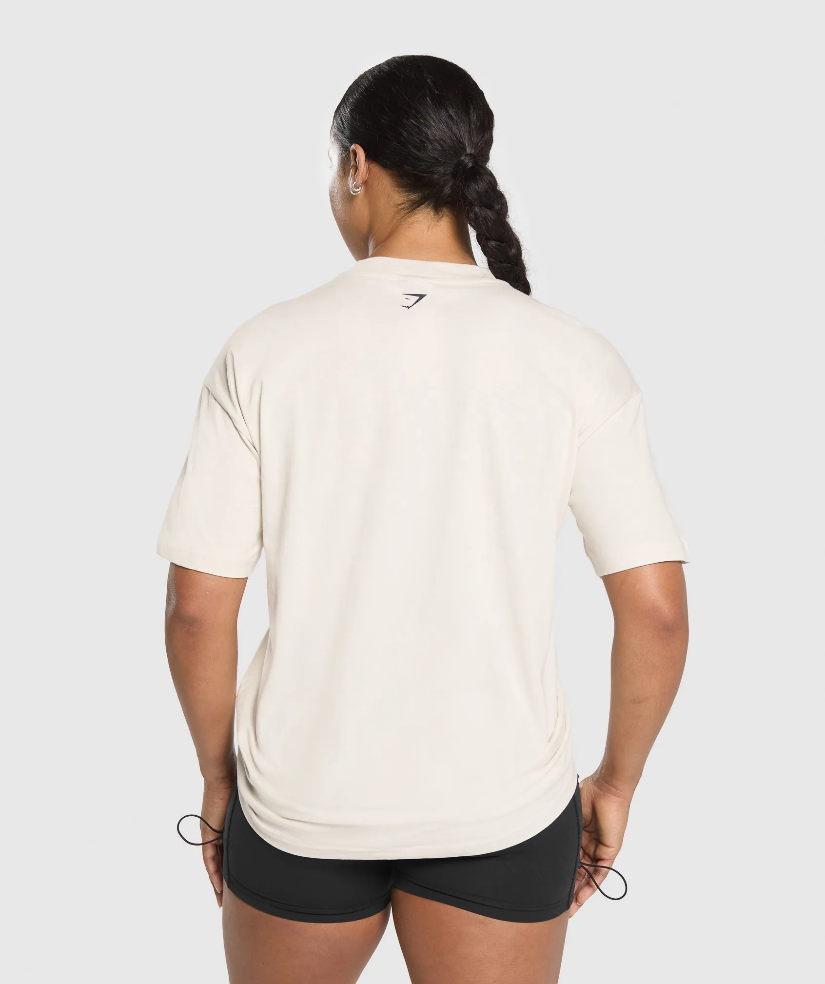 Gymshark Lifting Essentials Graphic Oversized T-Shirt - Oat White sold by Gymshark product image thumbnail 3