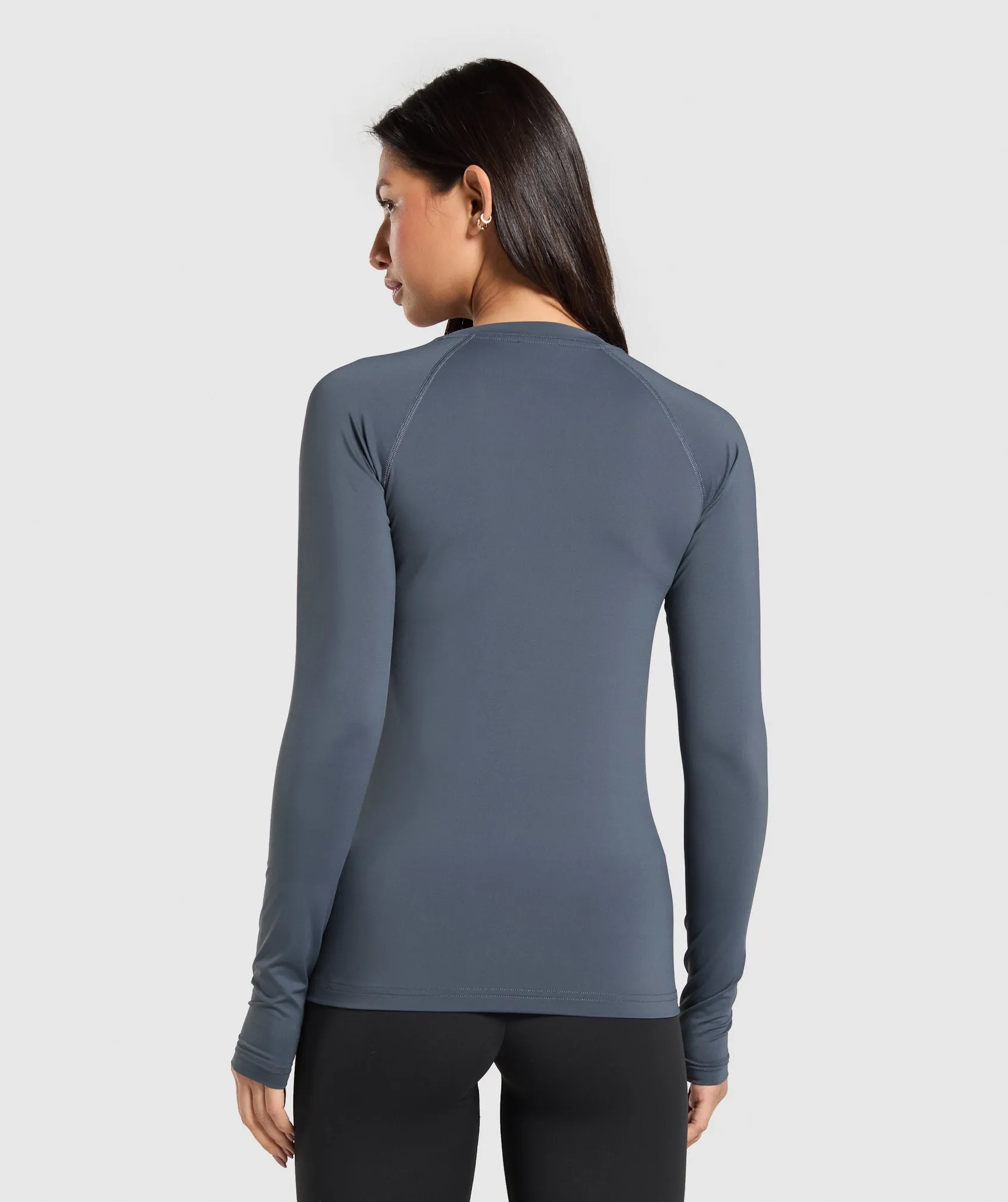 Gymshark Training Baselayer Long Sleeve Top - Titanium Blue sold by Gymshark product image thumbnail 2