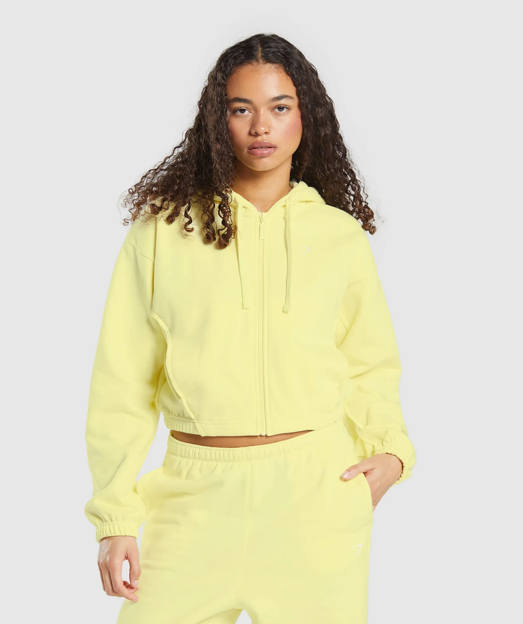 Gymshark Fleece Zip Hoodie - Refresh Yellow sold by Gymshark