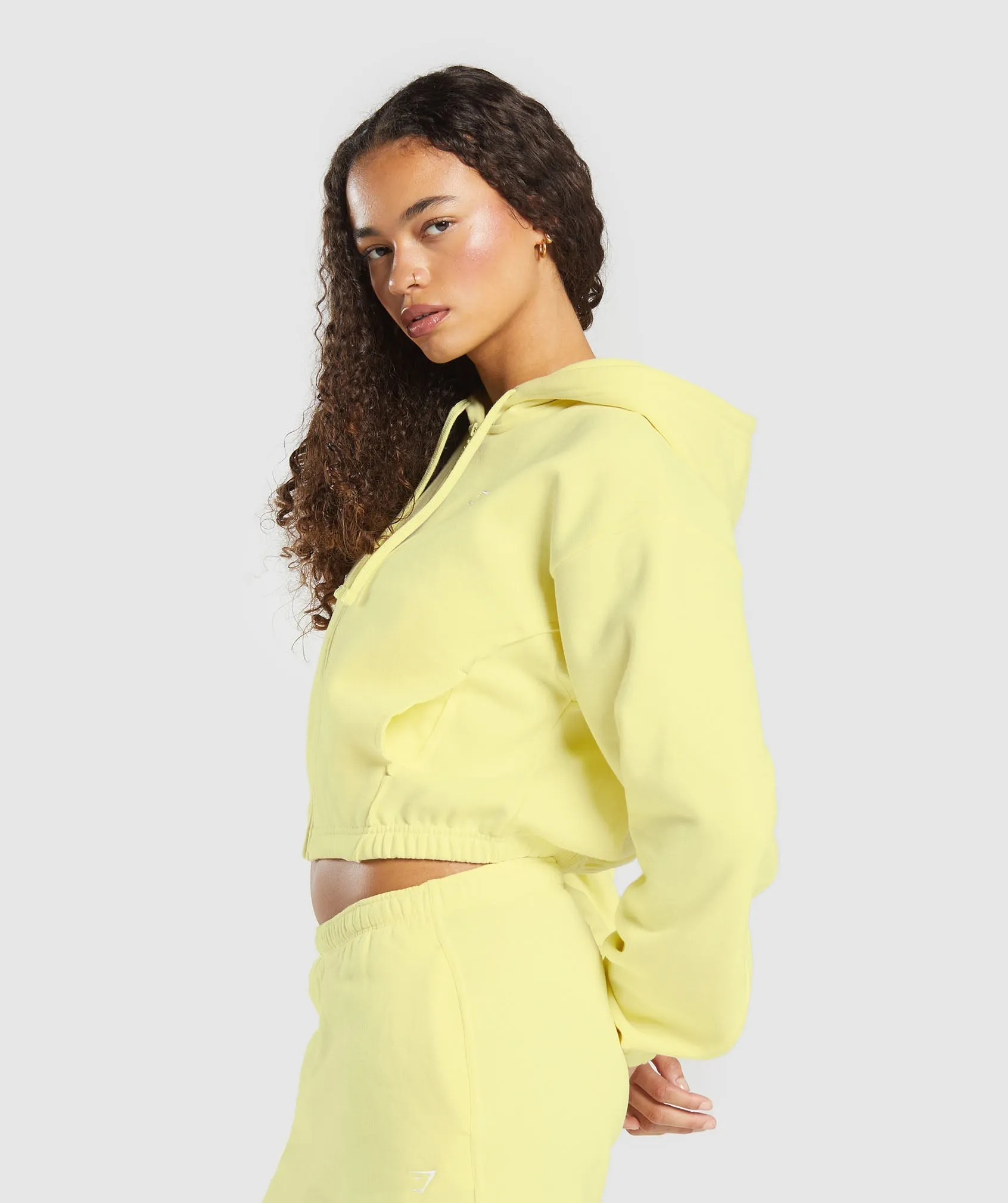 Gymshark Fleece Zip Hoodie - Refresh Yellow sold by Gymshark product image thumbnail 3