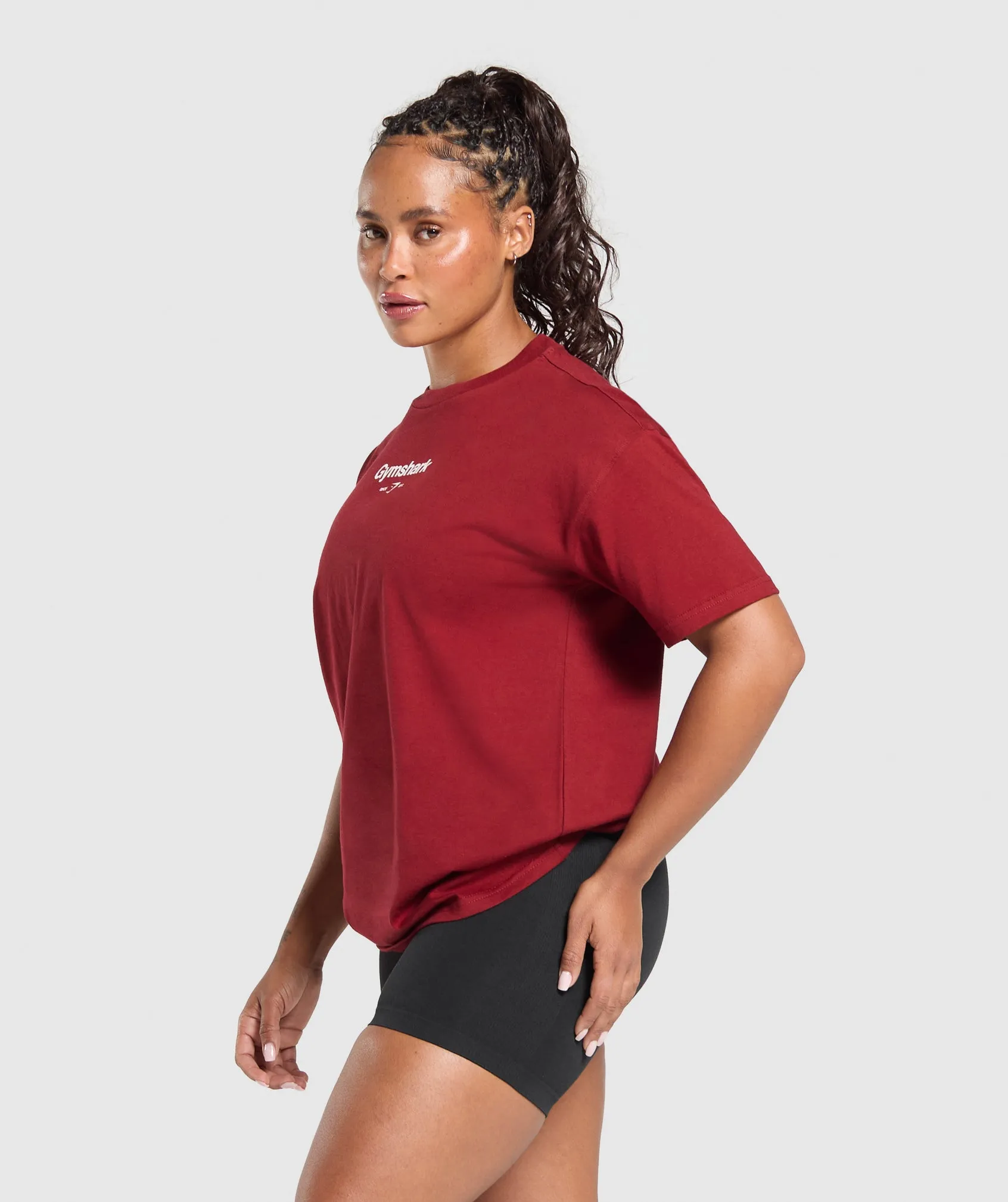 Gymshark Bigger Quads Than Your Ex T-Shirt - Reps Red sold by Gymshark product image thumbnail 4