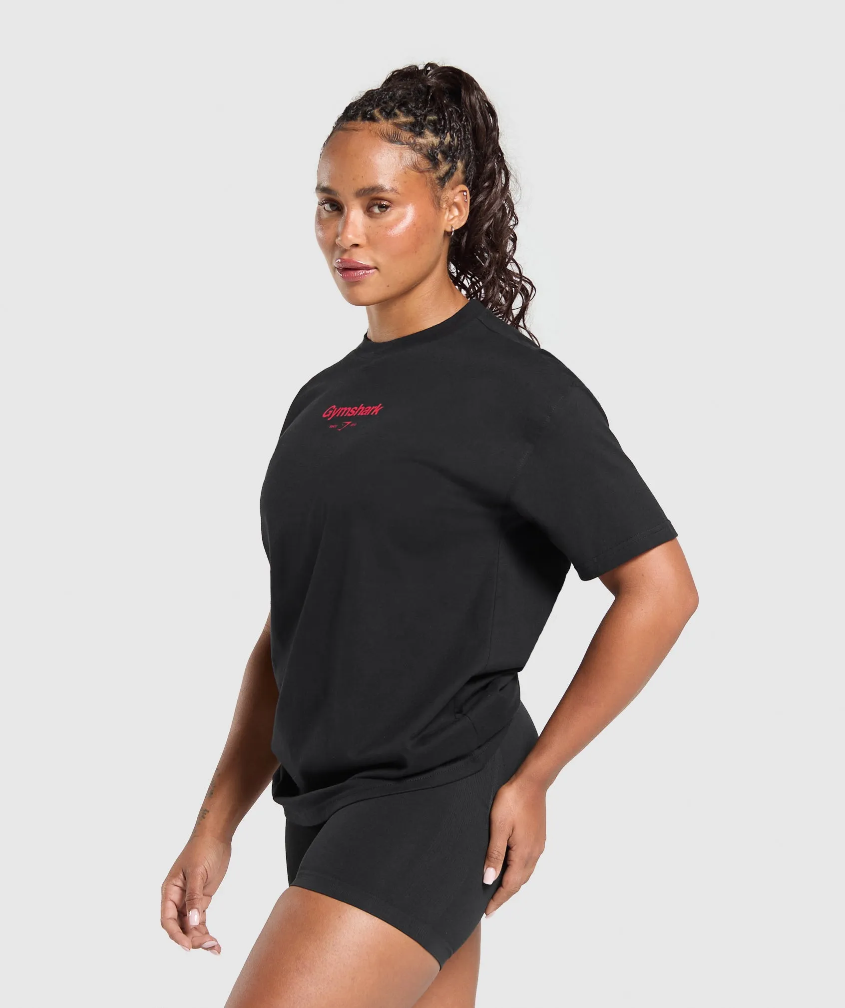 Gymshark Bigger Quads Than Your Ex T-Shirt - Black sold by Gymshark product image thumbnail 5