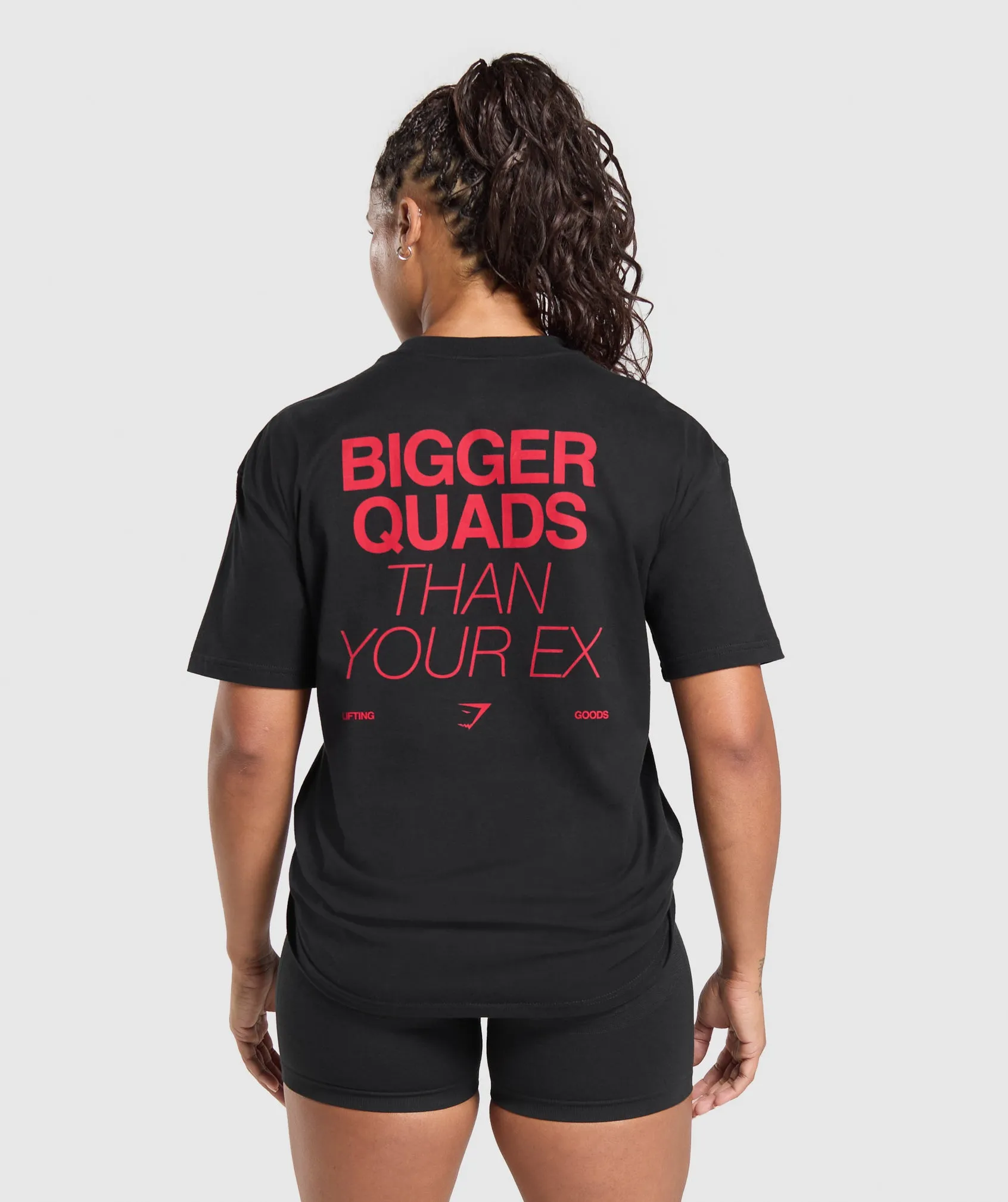 Gymshark Bigger Quads Than Your Ex T-Shirt - Black sold by Gymshark