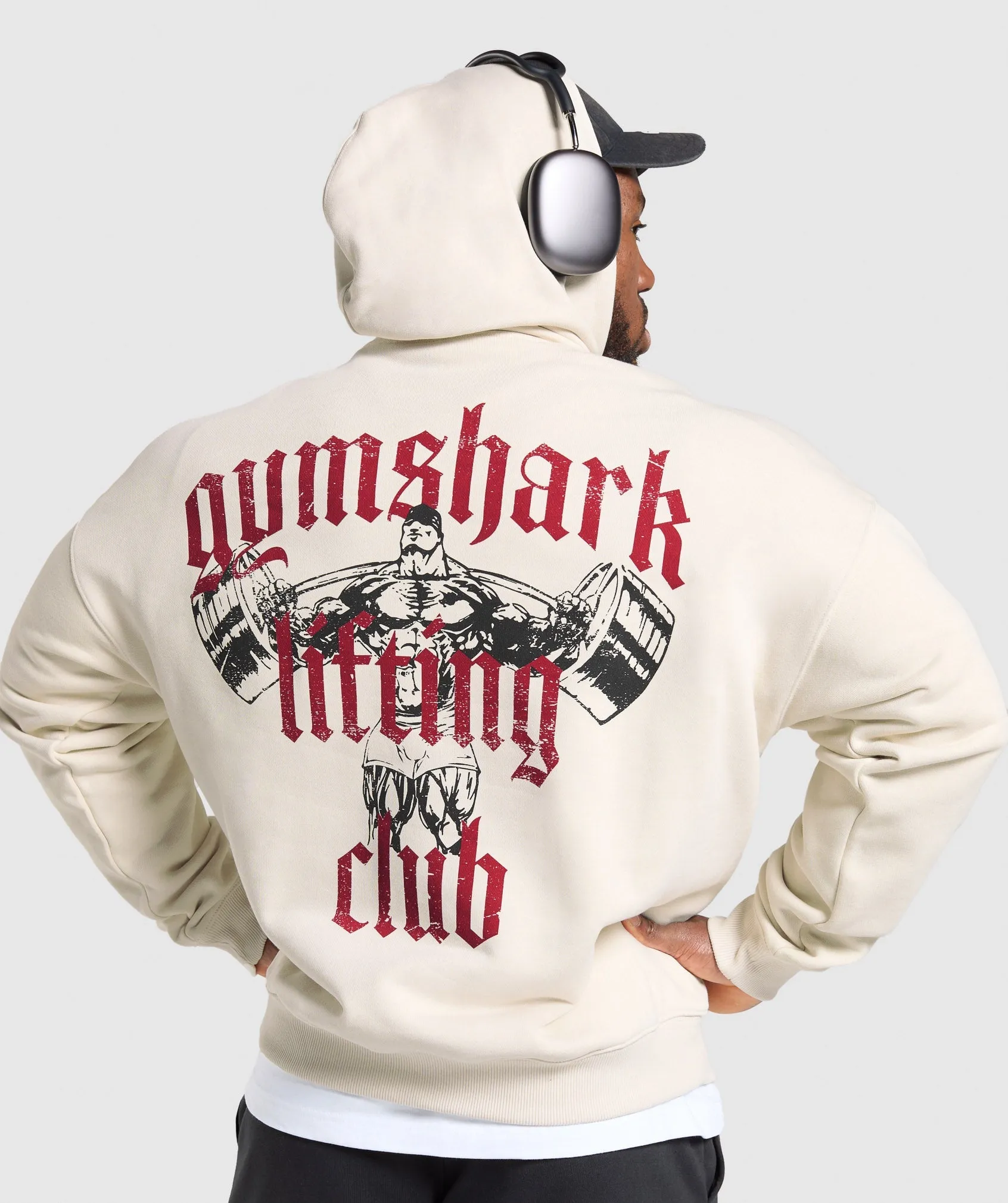 Gymshark Lifting Club Hoodie - Oat White sold by Gymshark product image thumbnail 5