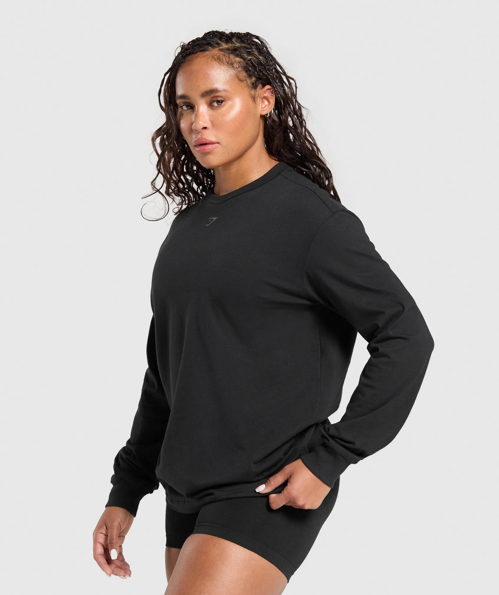 Gymshark Gritty Muscle Mommy Long Sleeve Top - Black sold by Gymshark product image thumbnail 3