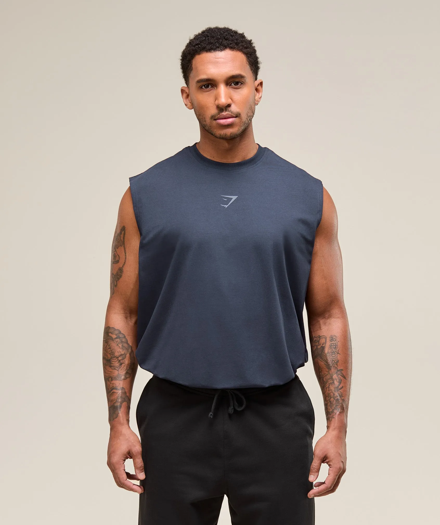 Gymshark Power Cut Off Tank - Heavy Blue sold by Gymshark product image thumbnail 2