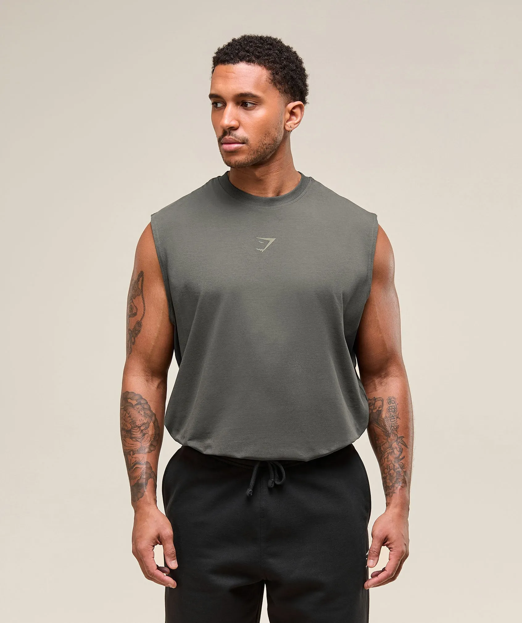 Gymshark Power Cut Off Tank - Strength Green sold by Gymshark product image thumbnail 2