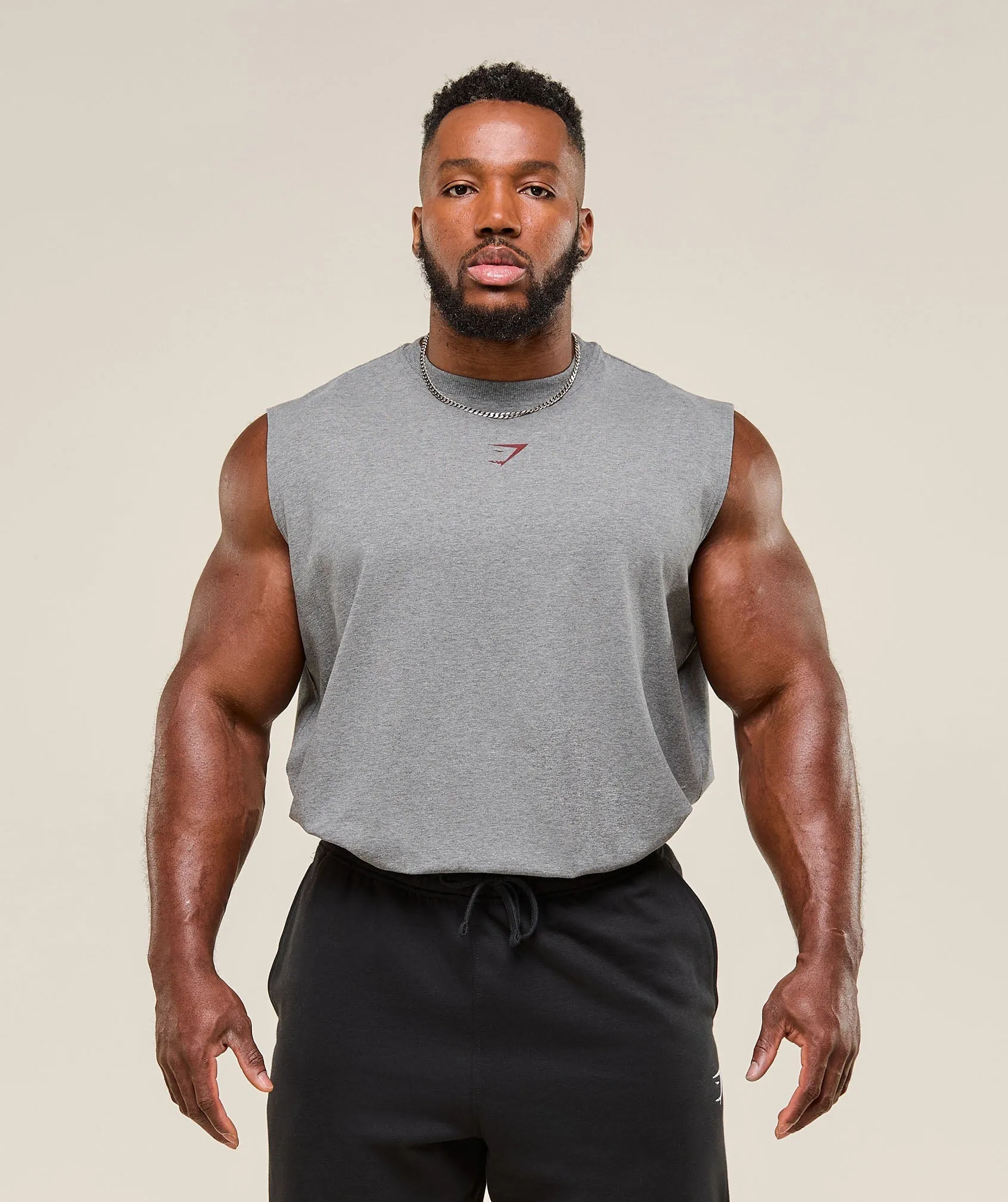 Gymshark Power Cut Off Tank - Charcoal Core Marl sold by Gymshark product image thumbnail 4