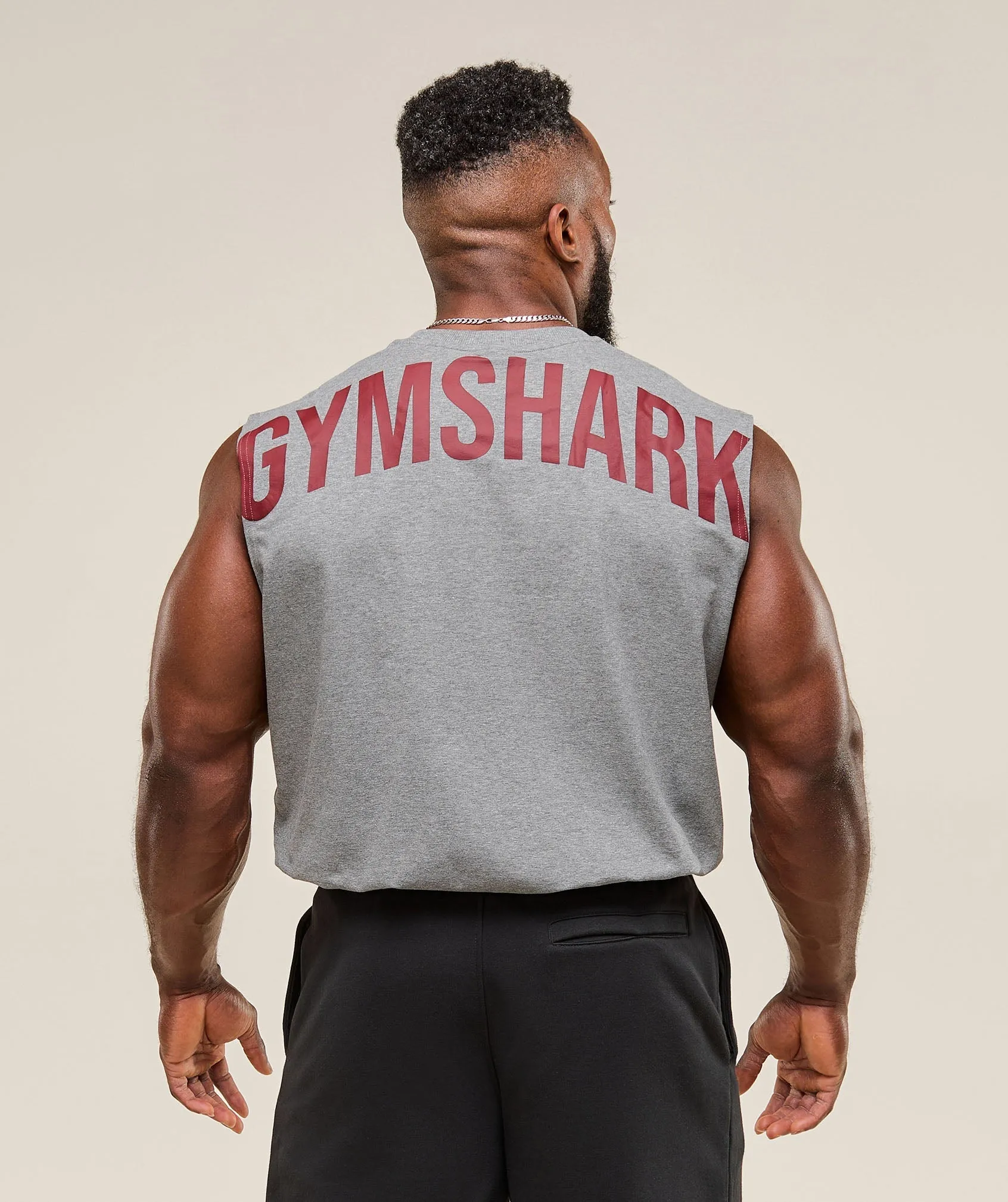 Gymshark Power Cut Off Tank - Charcoal Core Marl sold by Gymshark product image thumbnail 3