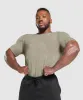Gymshark Geo Seamless T-Shirt - Linen Brown/Camo Brown sold by Gymshark